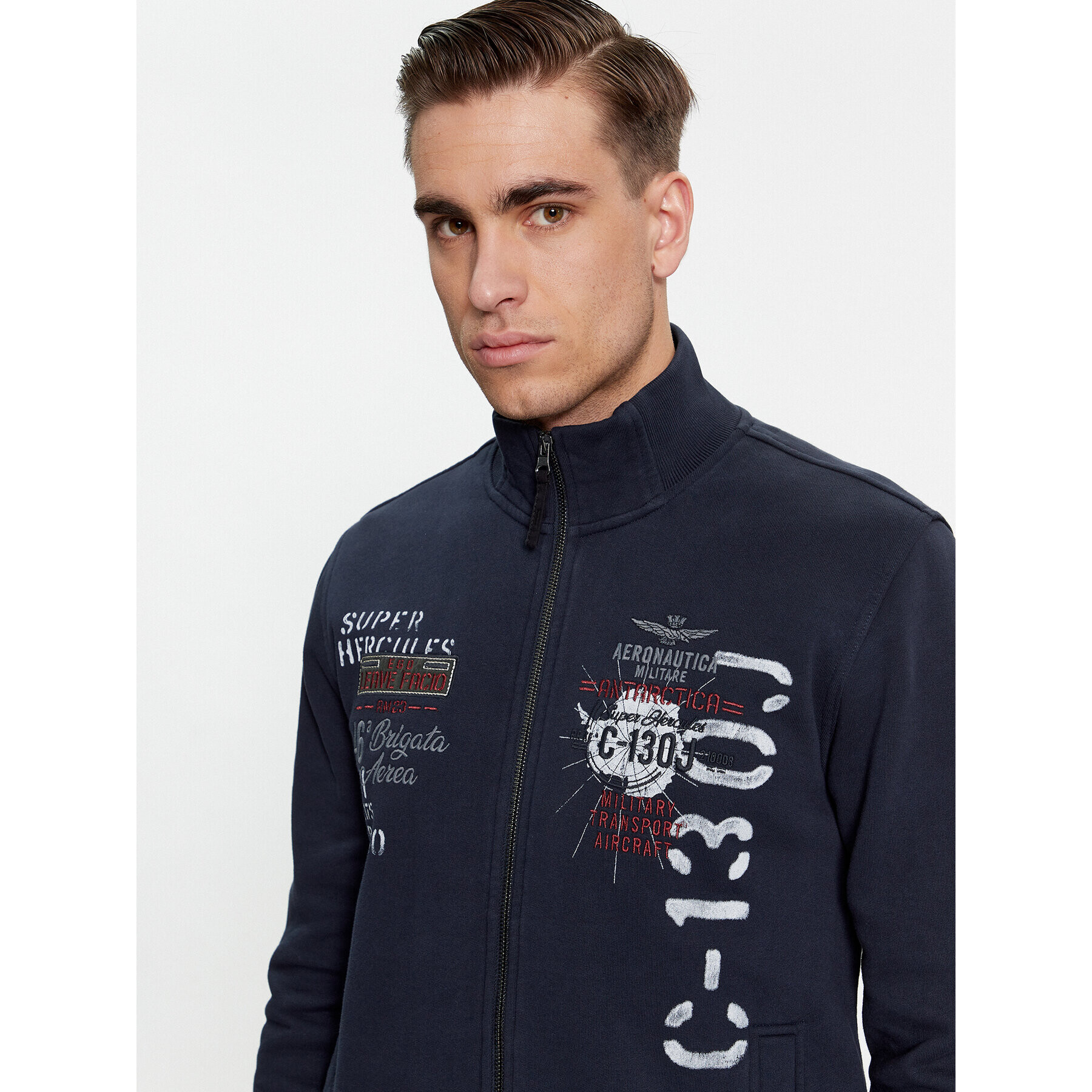 Aeronautica Militare Mikina 232FE1819F511 Tmavomodrá Regular Fit - Pepit.cz