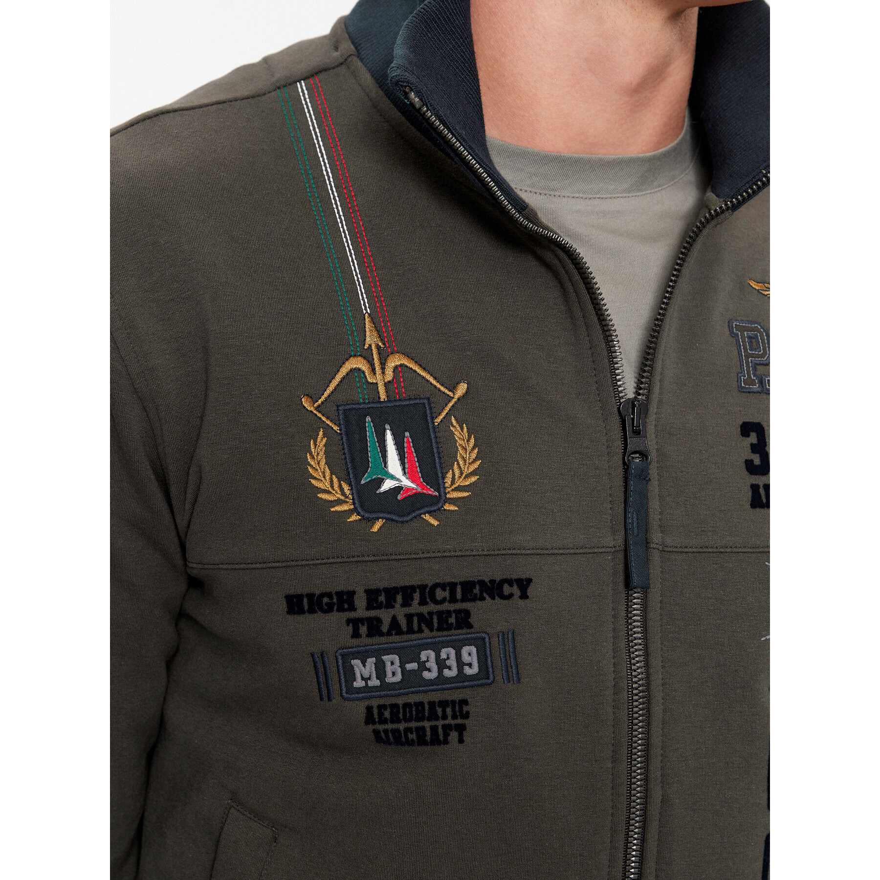 Aeronautica Militare Mikina 232FE1824F418 Hnědá Regular Fit - Pepit.cz