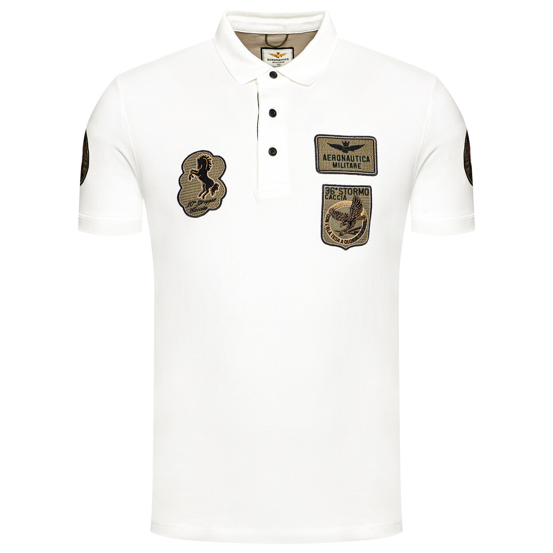 Aeronautica Militare Polokošile 211PO1538P192 Bílá Regular Fit - Pepit.cz