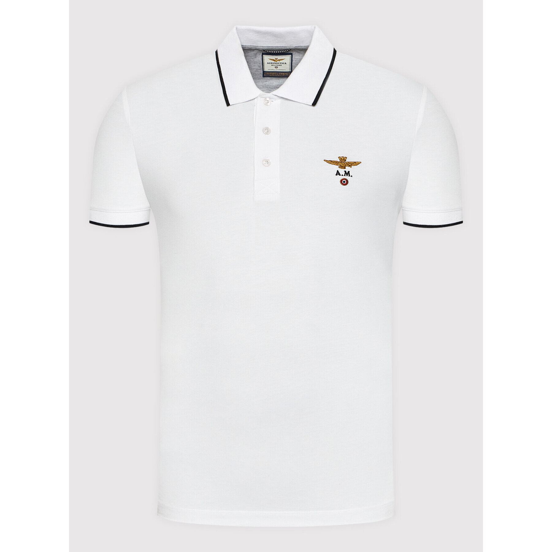 Aeronautica Militare Polokošile 212PO1308P82 Bílá Regular Fit - Pepit.cz