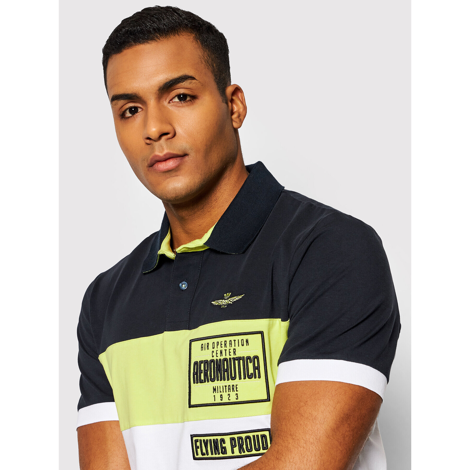 Aeronautica Militare Polokošile 221PO1594P173 Bílá Regular Fit - Pepit.cz