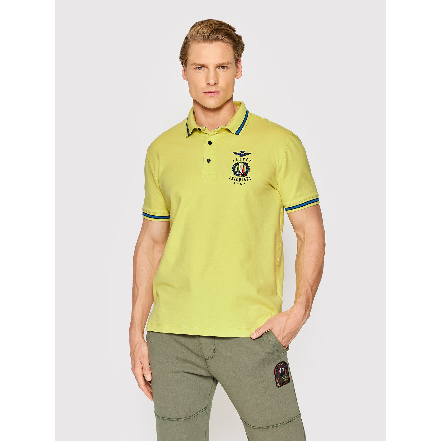 Aeronautica Militare Polokošile 221PO1599P191 Žlutá Slim Fit - Pepit.cz