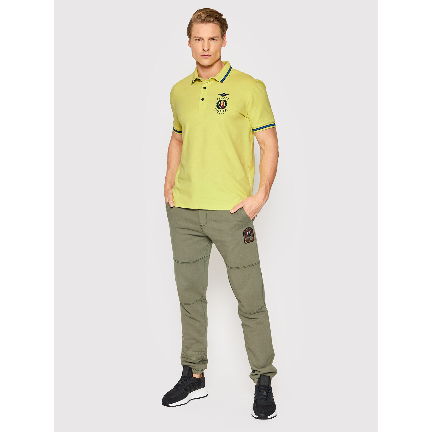 Aeronautica Militare Polokošile 221PO1599P191 Žlutá Slim Fit - Pepit.cz