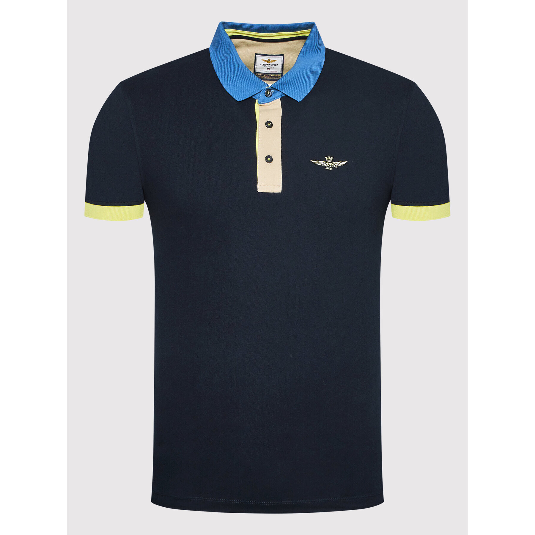 Aeronautica Militare Polokošile 221PO1601P208 Tmavomodrá Regular Fit - Pepit.cz