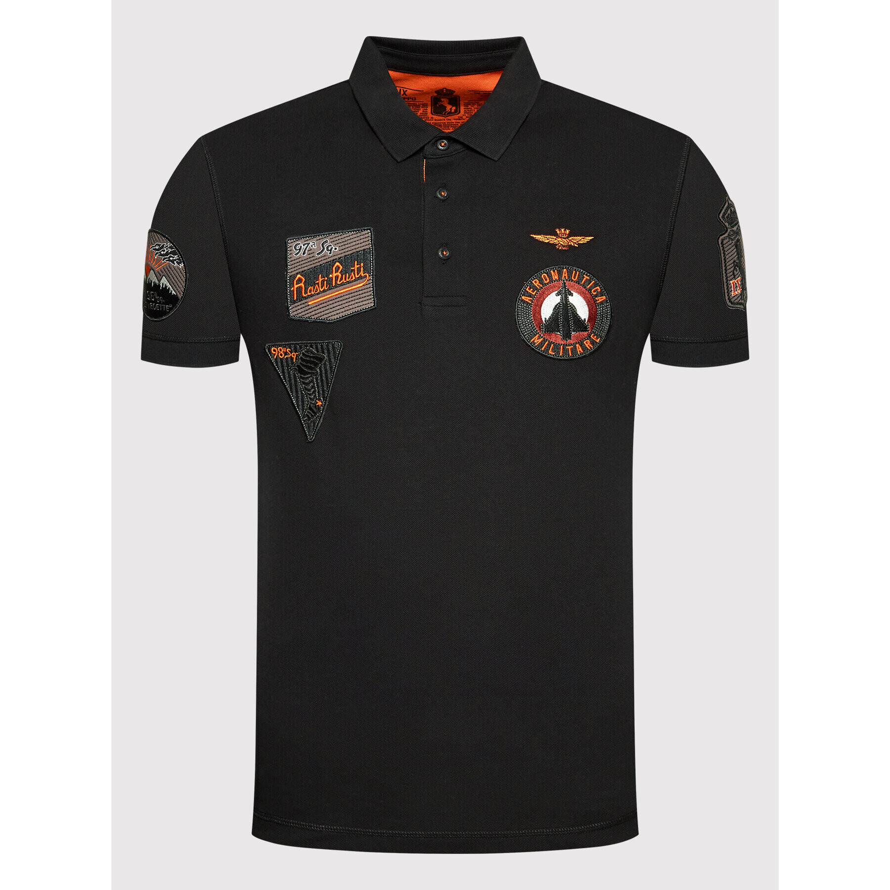 Aeronautica Militare Polokošile 221PO1602P192 Černá Regular Fit - Pepit.cz