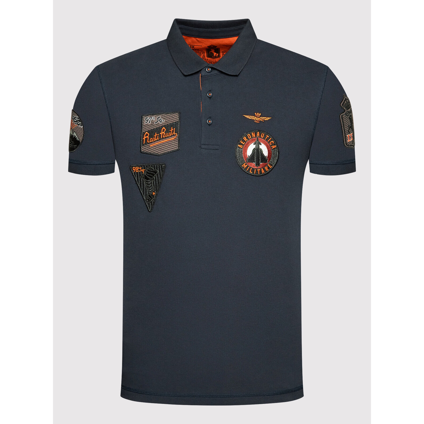 Aeronautica Militare Polokošile 221PO1602P192 Tmavomodrá Regular Fit - Pepit.cz