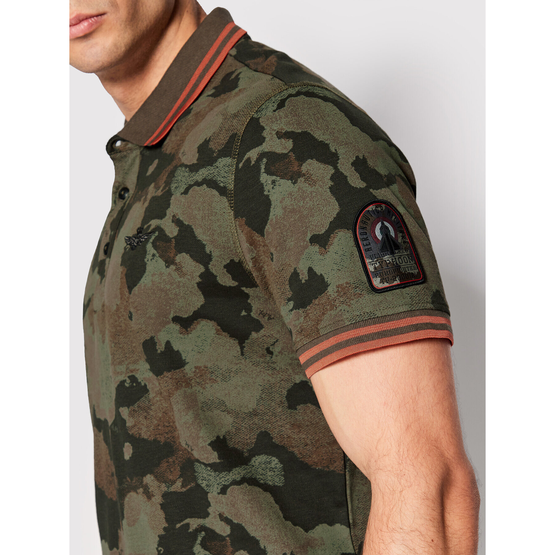 Aeronautica Militare Polokošile 221PO1609P210 Zelená Regular Fit - Pepit.cz