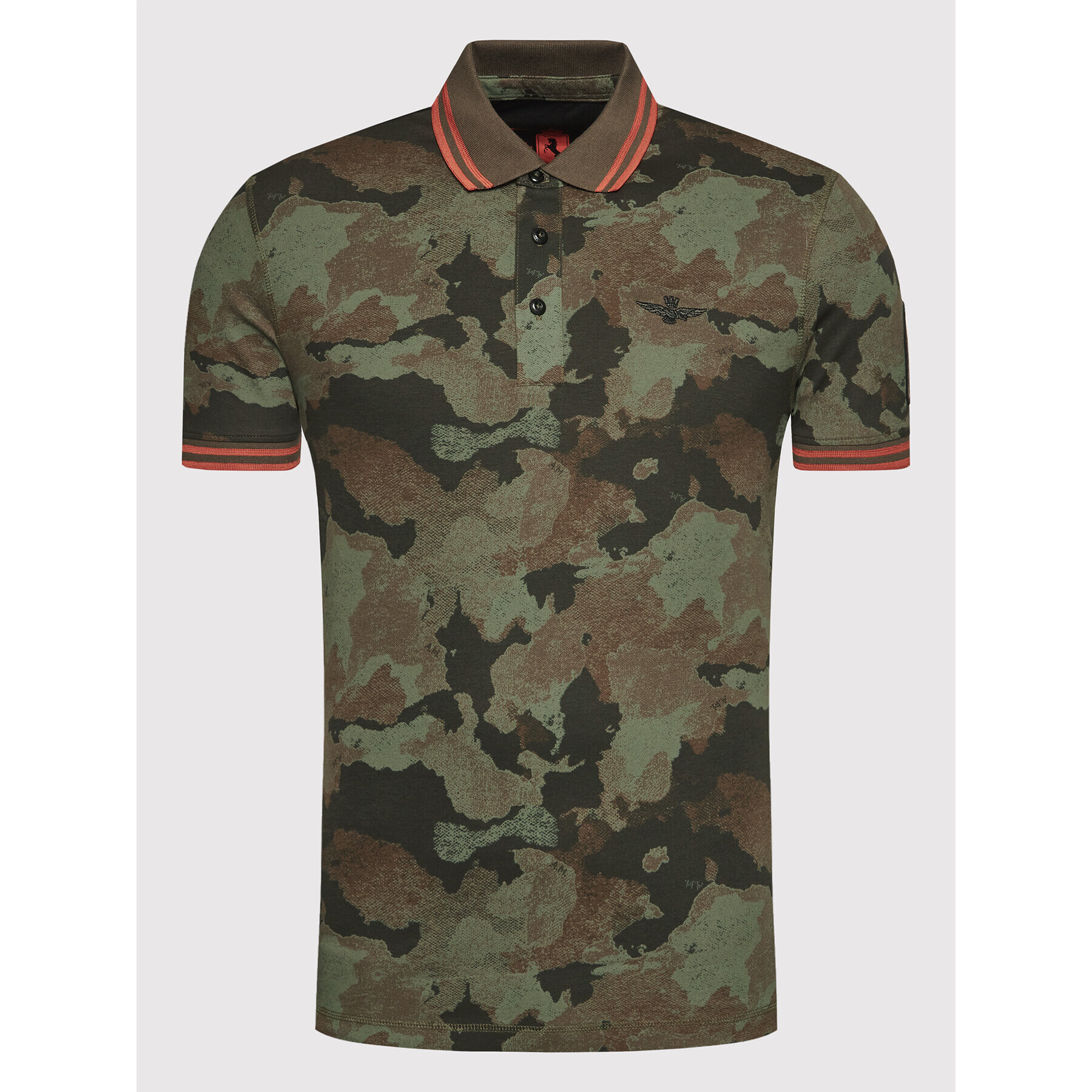 Aeronautica Militare Polokošile 221PO1609P210 Zelená Regular Fit - Pepit.cz