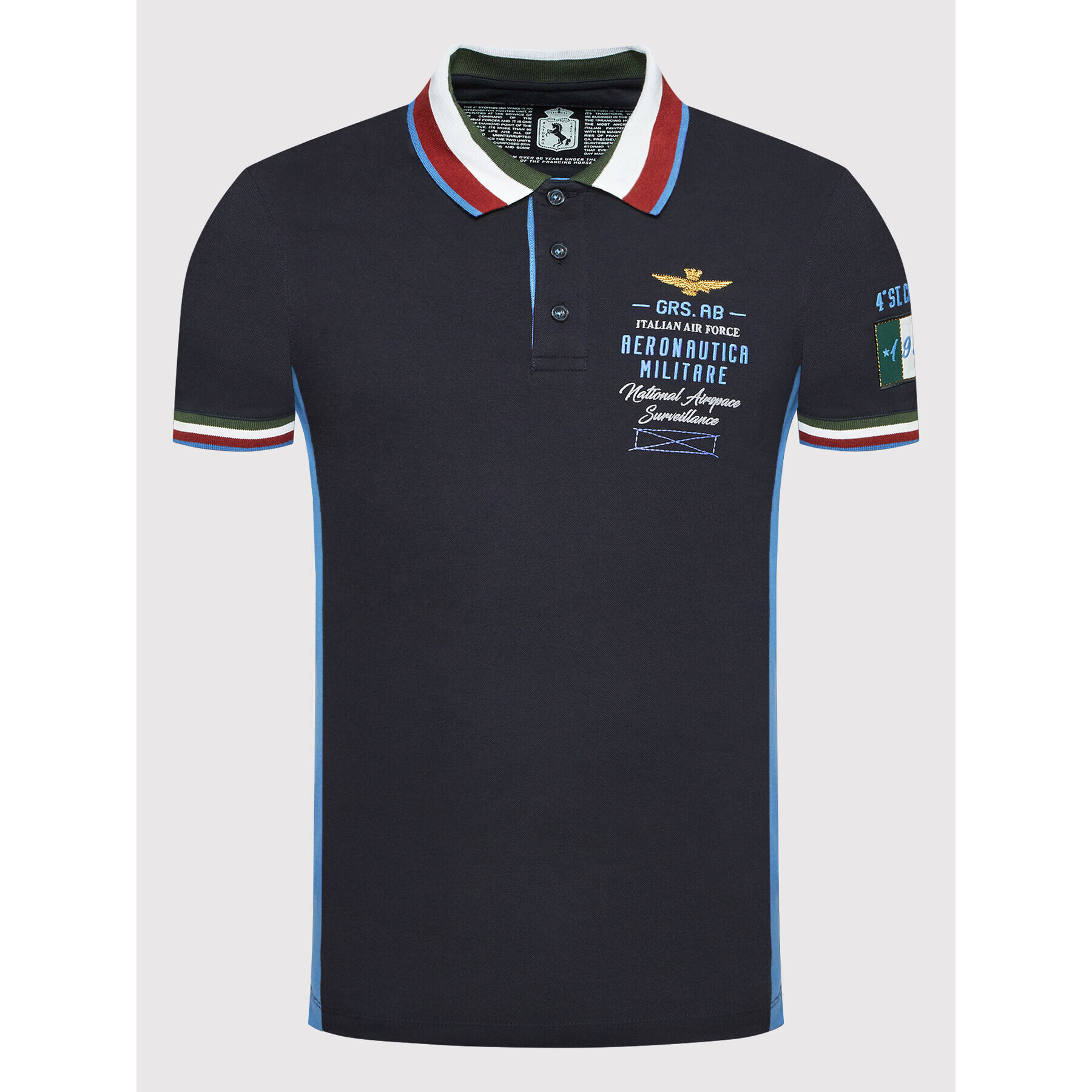 Aeronautica Militare Polokošile 221PO1615P199 Tmavomodrá Regular Fit - Pepit.cz