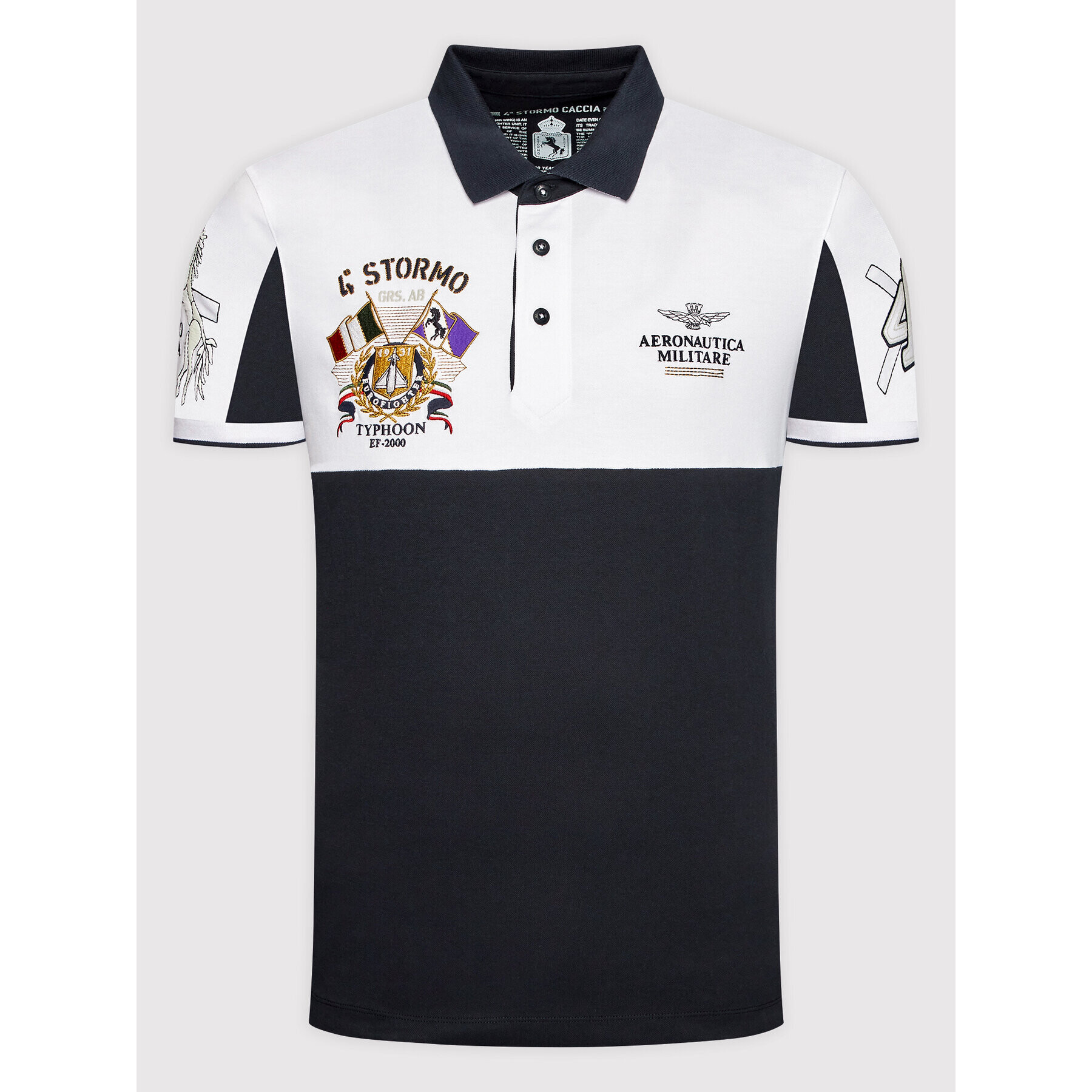 Aeronautica Militare Polokošile 221PO1618P199 Tmavomodrá Regular Fit - Pepit.cz