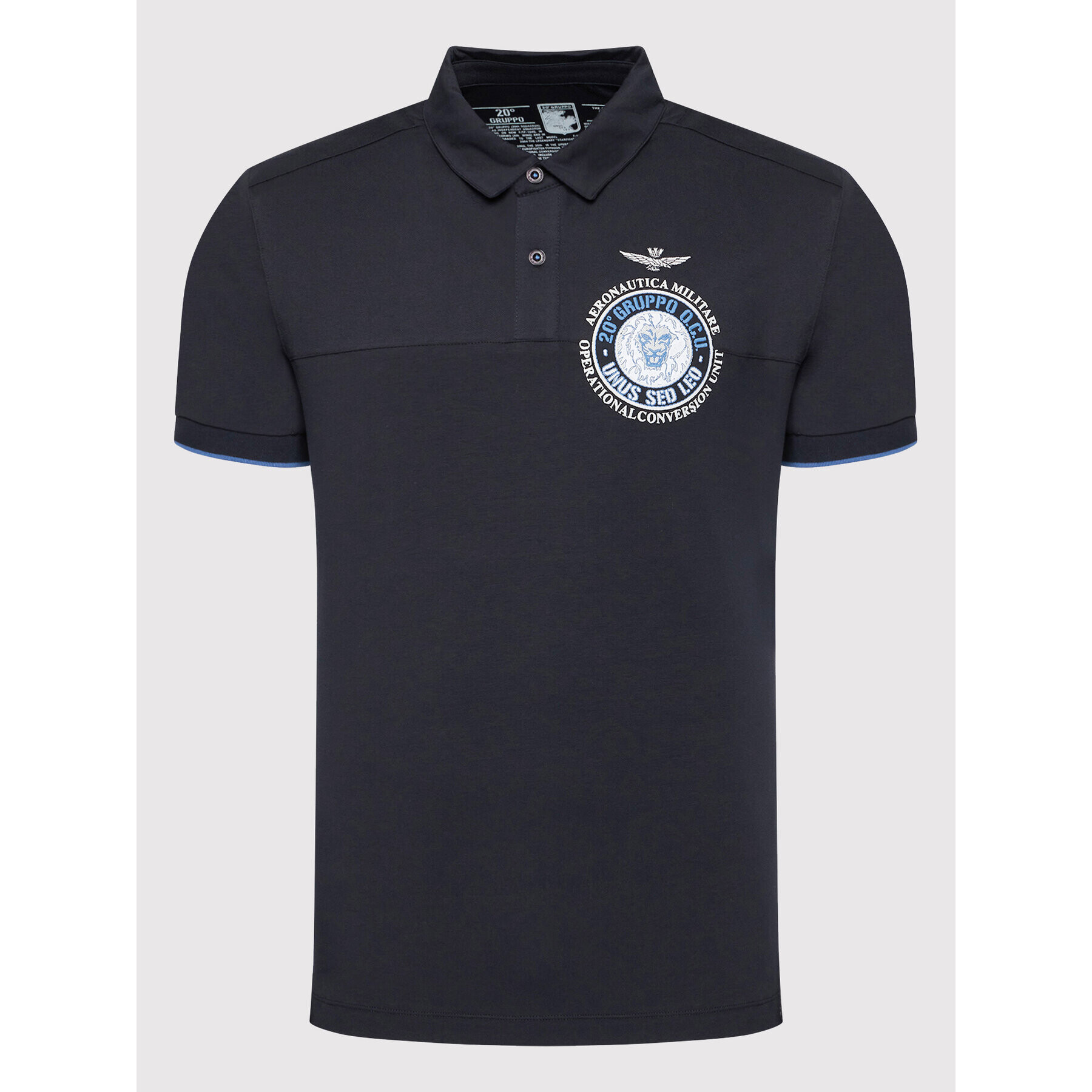 Aeronautica Militare Polokošile 221PO1620P199 Tmavomodrá Regular Fit - Pepit.cz