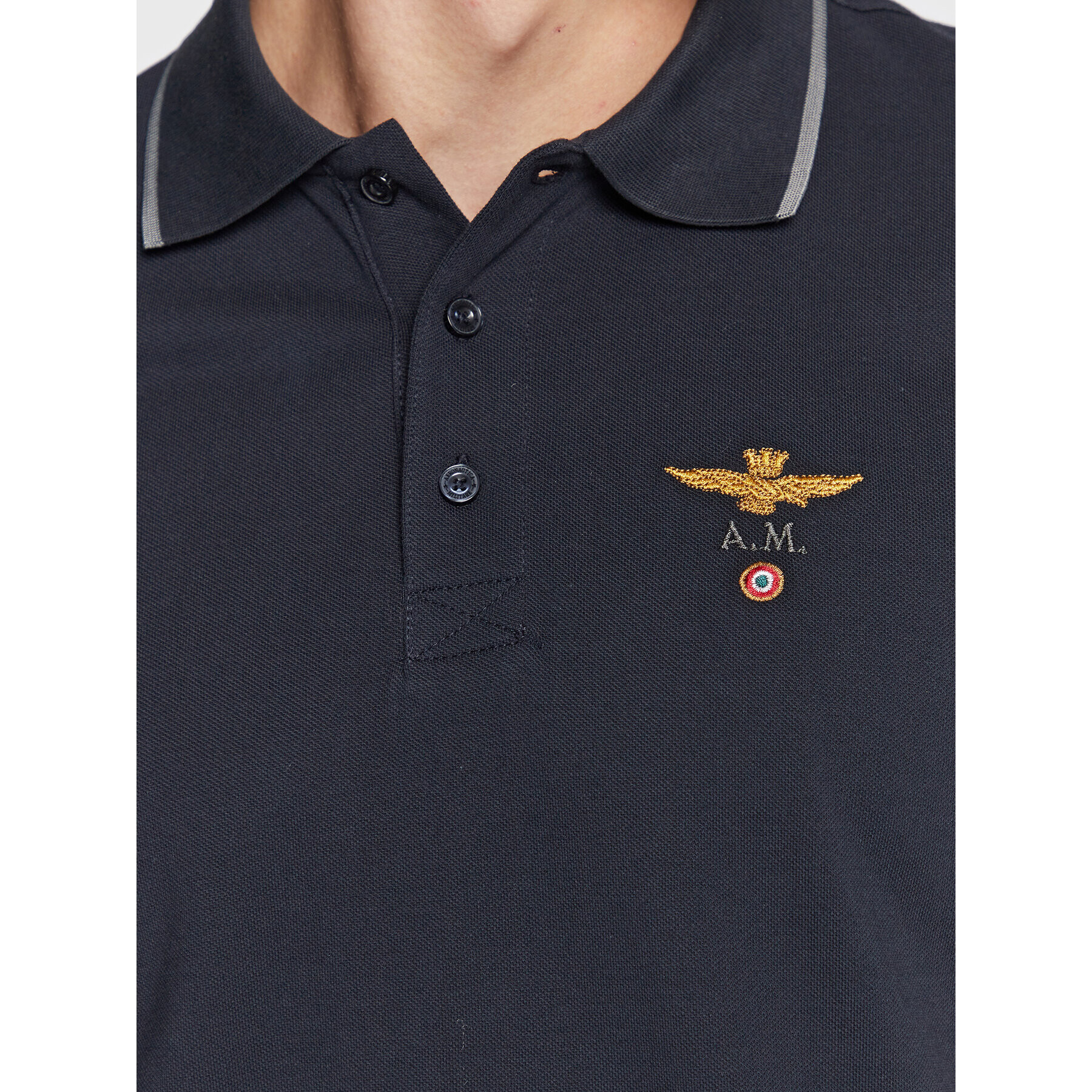 Aeronautica Militare Polokošile 222PO1308P82 Tmavomodrá Regular Fit - Pepit.cz