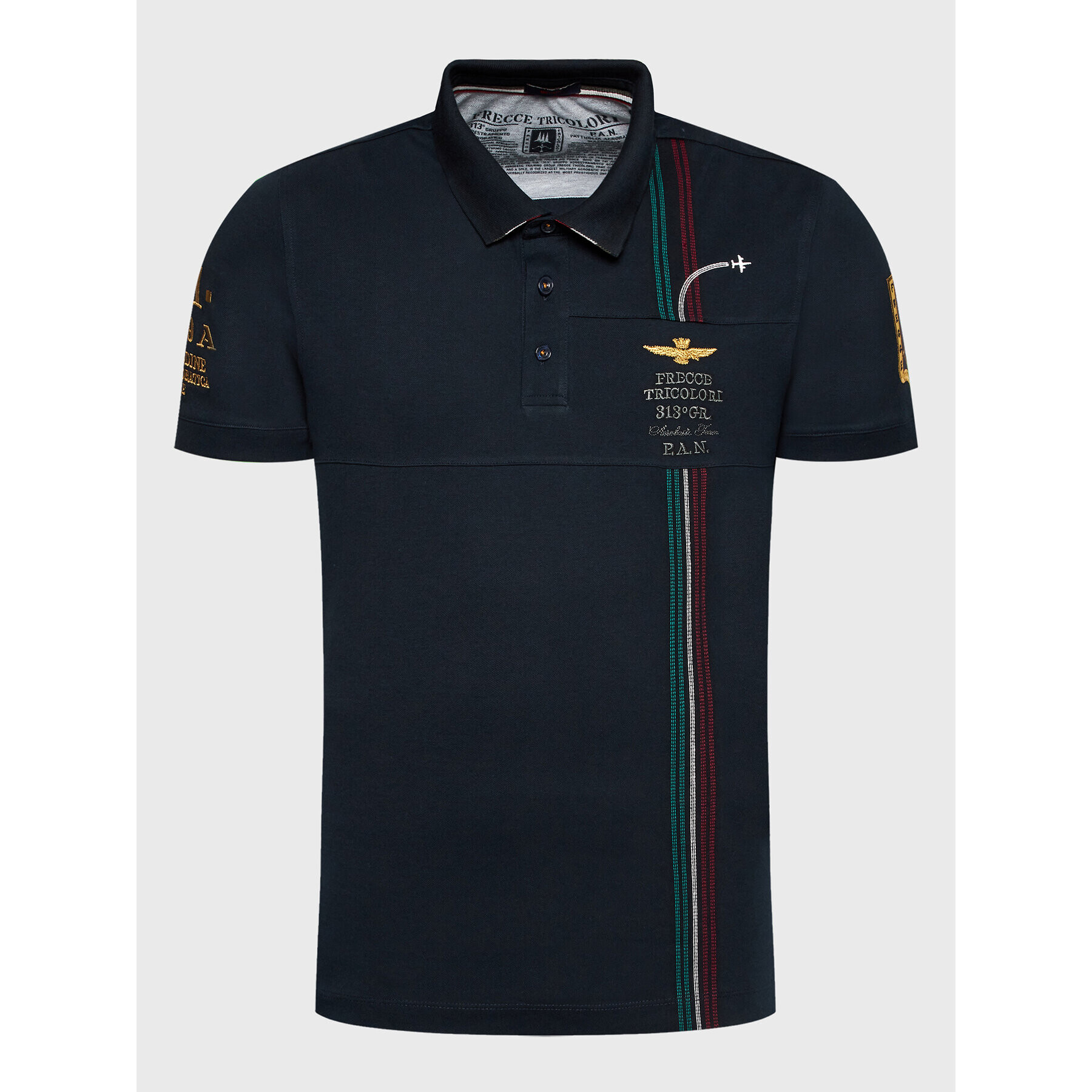 Aeronautica Militare Polokošile 222PO1640P199 Tmavomodrá Regular Fit - Pepit.cz