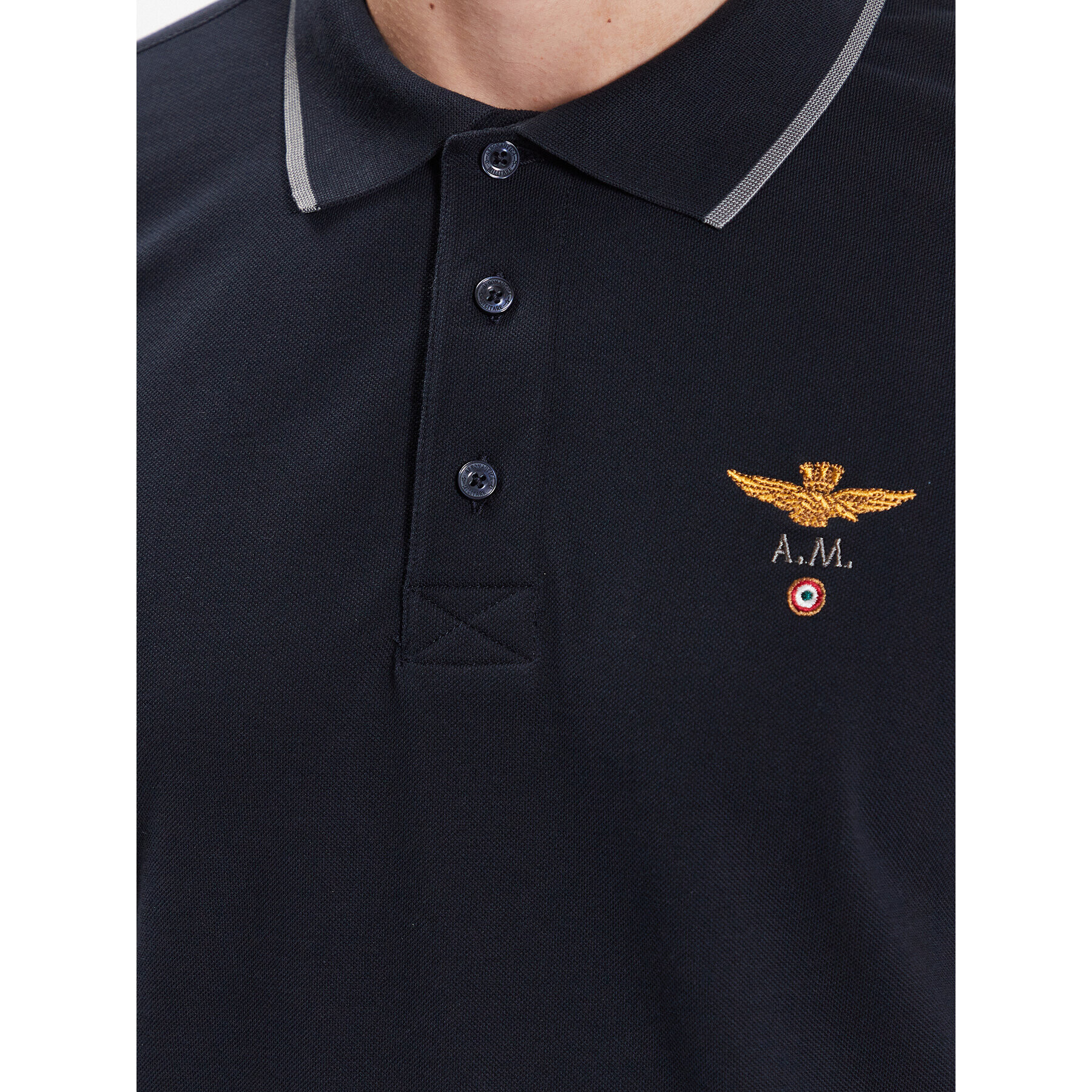 Aeronautica Militare Polokošile 231PO1308P82 Tmavomodrá Regular Fit - Pepit.cz