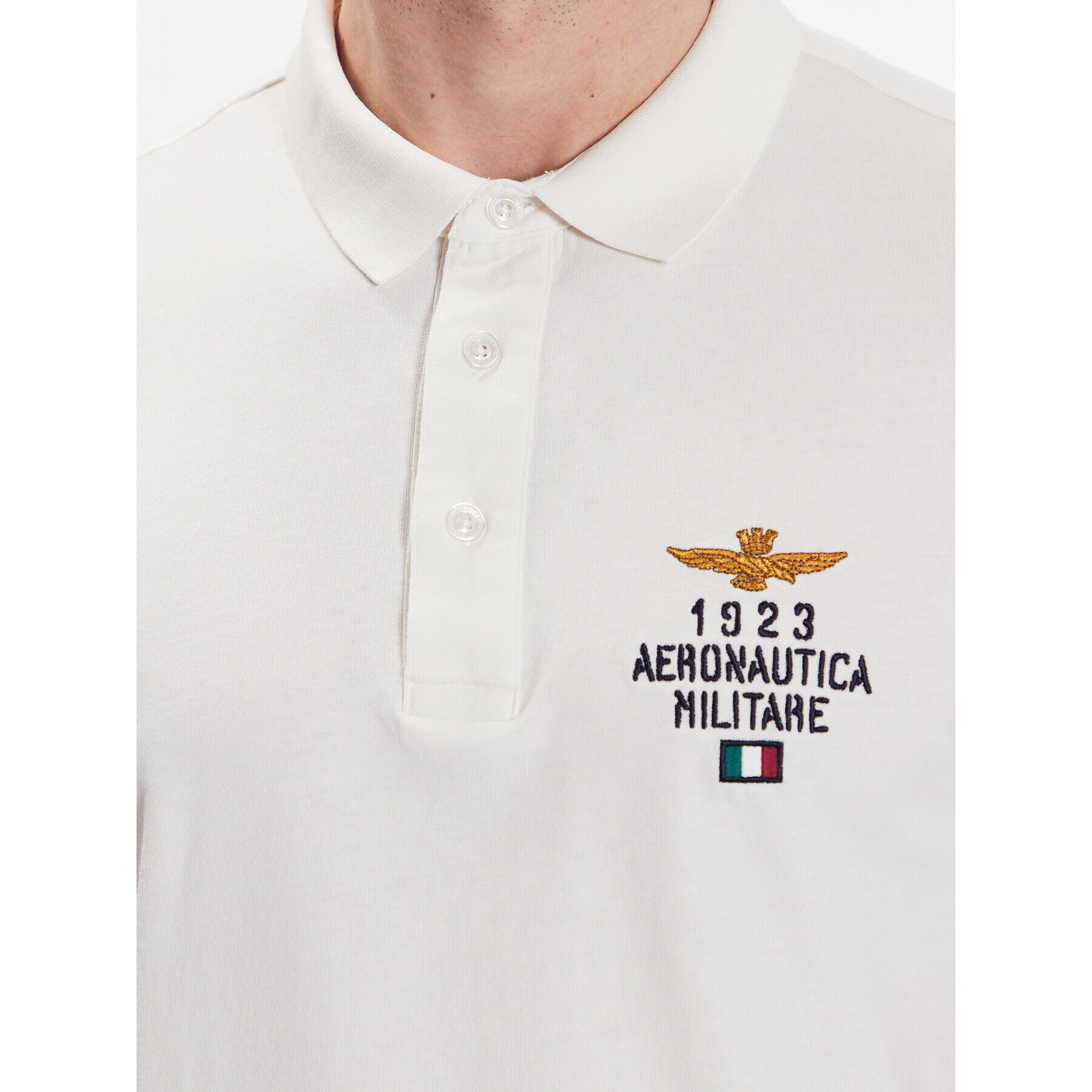 Aeronautica Militare Polokošile 231PO1670J581 Bílá Regular Fit - Pepit.cz