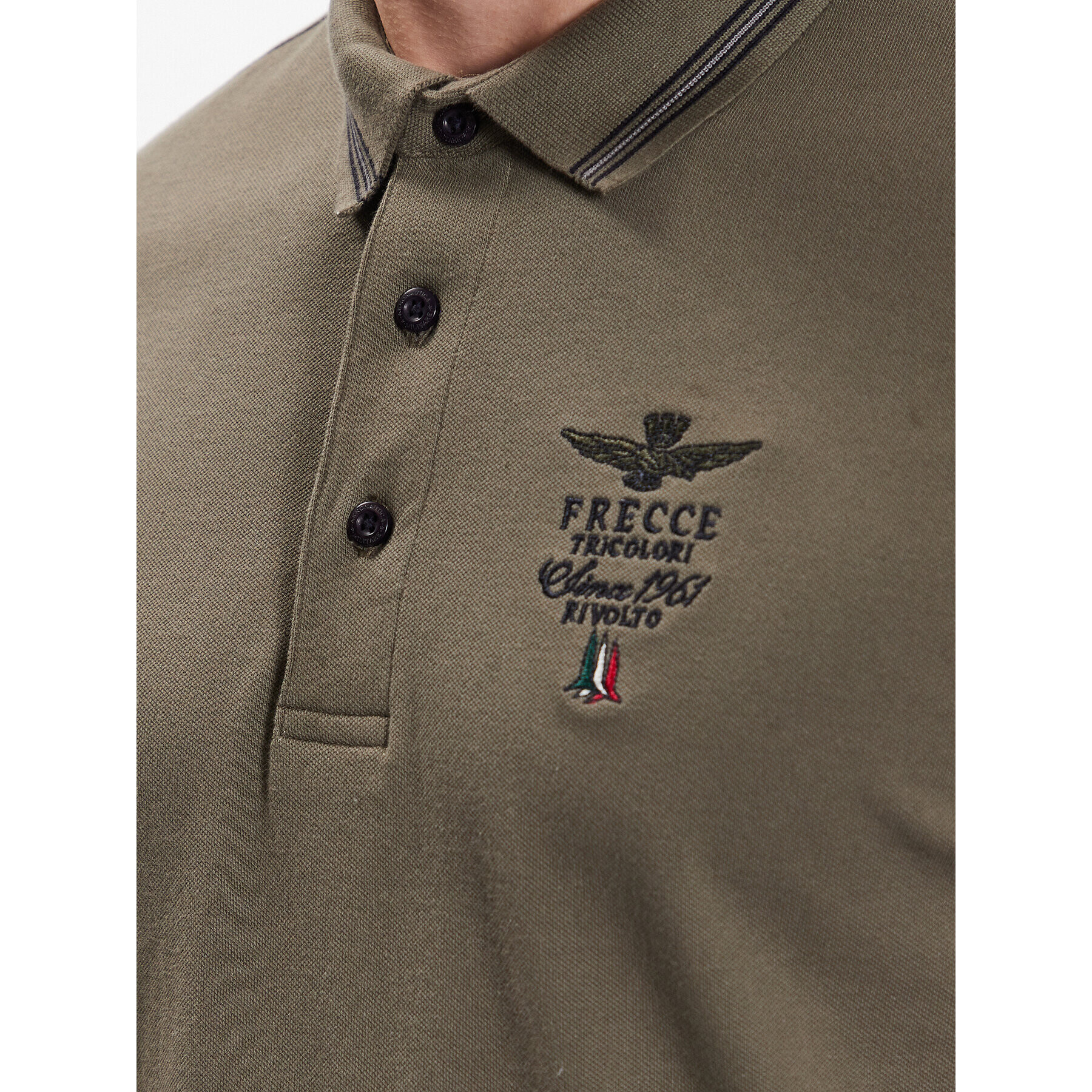 Aeronautica Militare Polokošile 231PO1673P191 Zelená Slim Fit - Pepit.cz