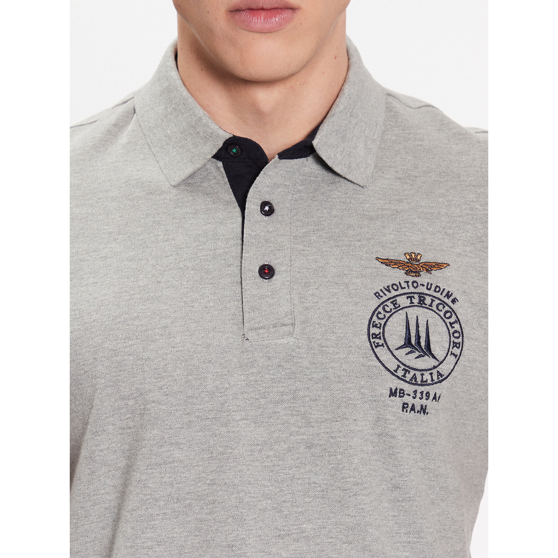 Aeronautica Militare Polokošile 231PO1676P191 Šedá Regular Fit - Pepit.cz