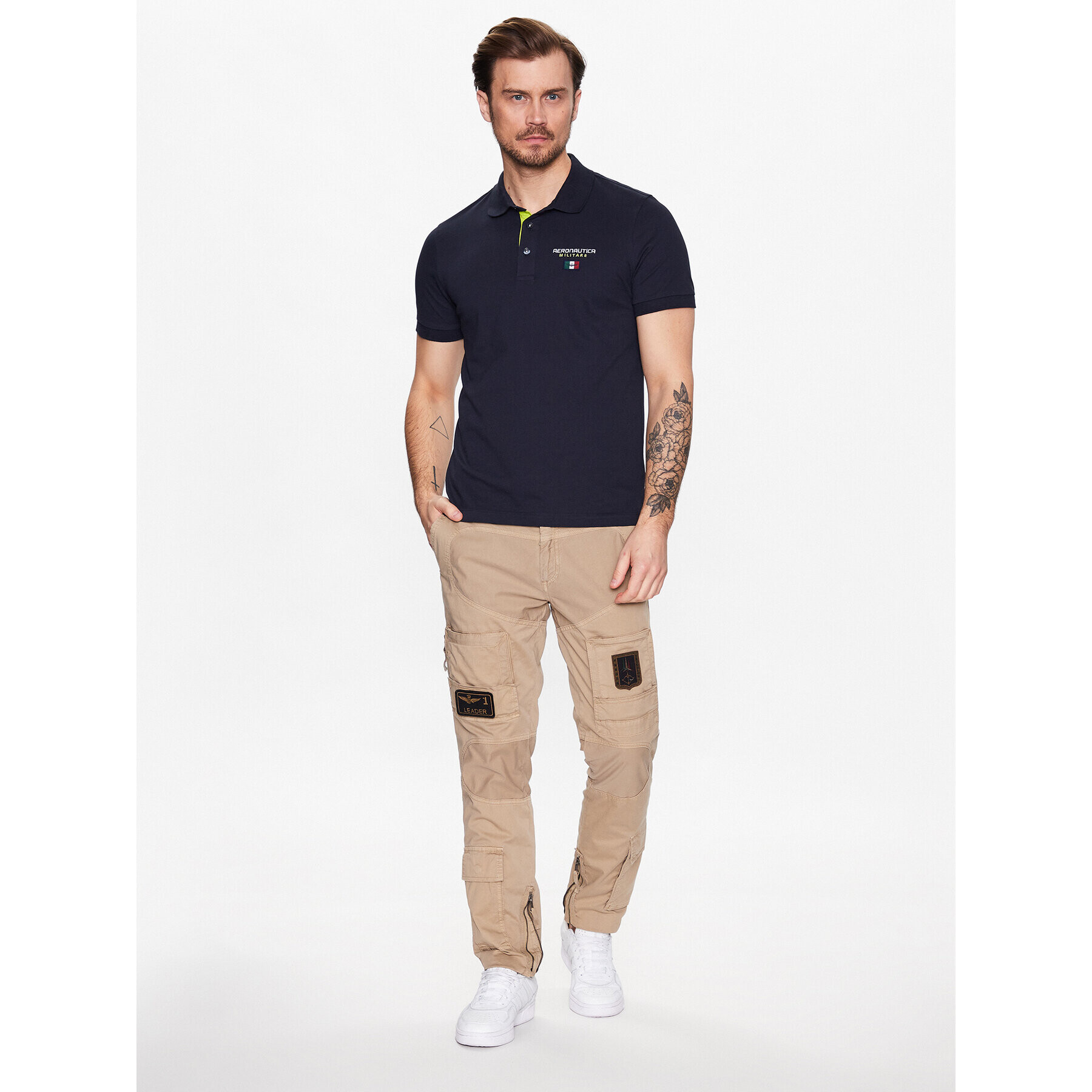 Aeronautica Militare Polokošile 231PO1679P173 Tmavomodrá Regular Fit - Pepit.cz