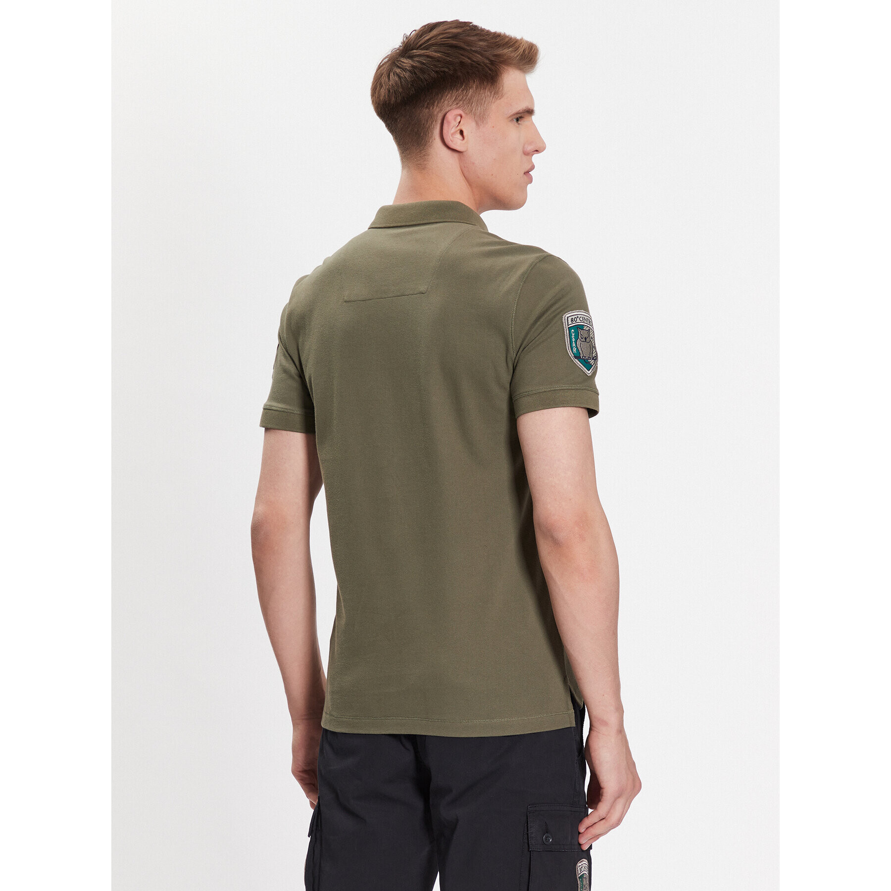 Aeronautica Militare Polokošile 231PO1682P192 Zelená Regular Fit - Pepit.cz