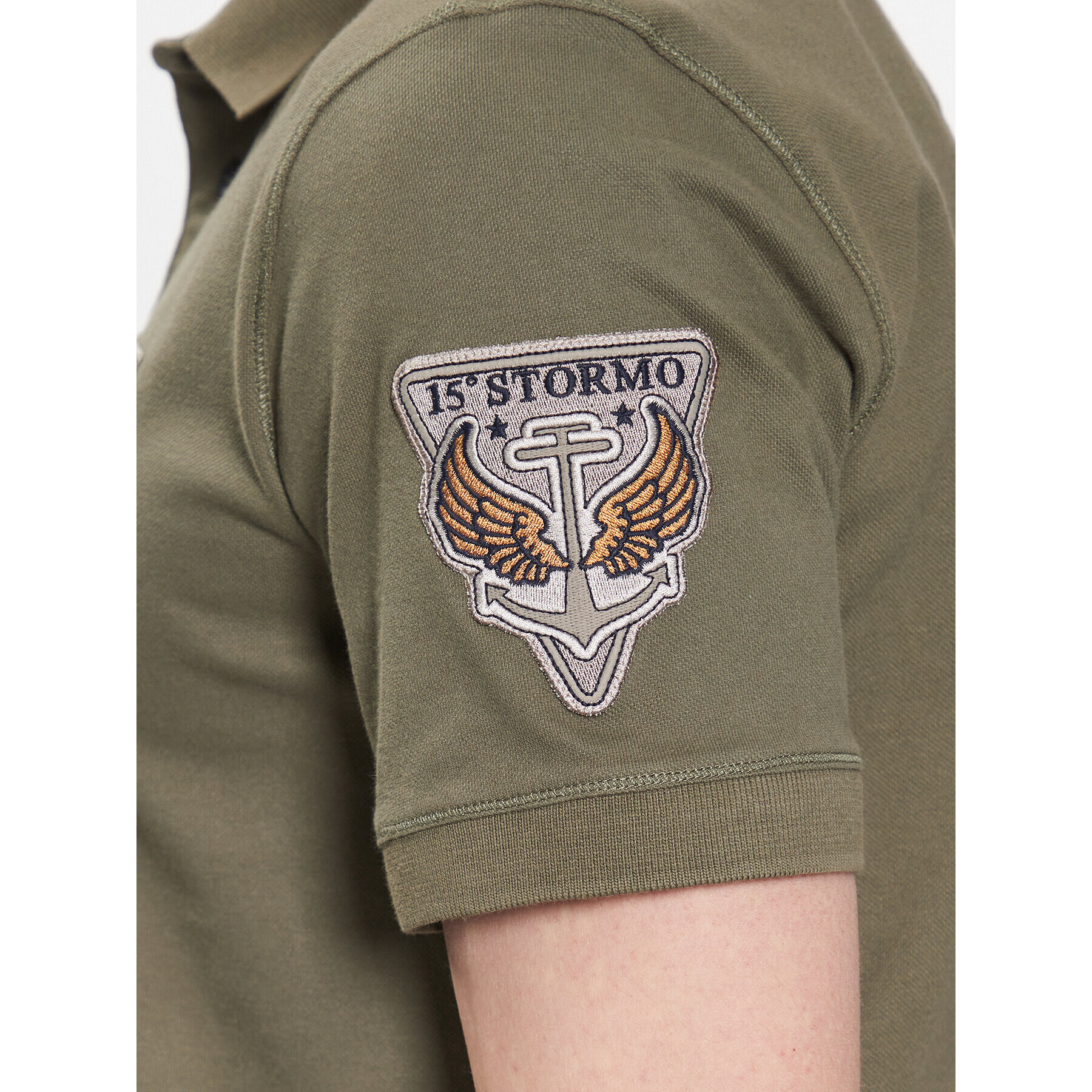 Aeronautica Militare Polokošile 231PO1682P192 Zelená Regular Fit - Pepit.cz