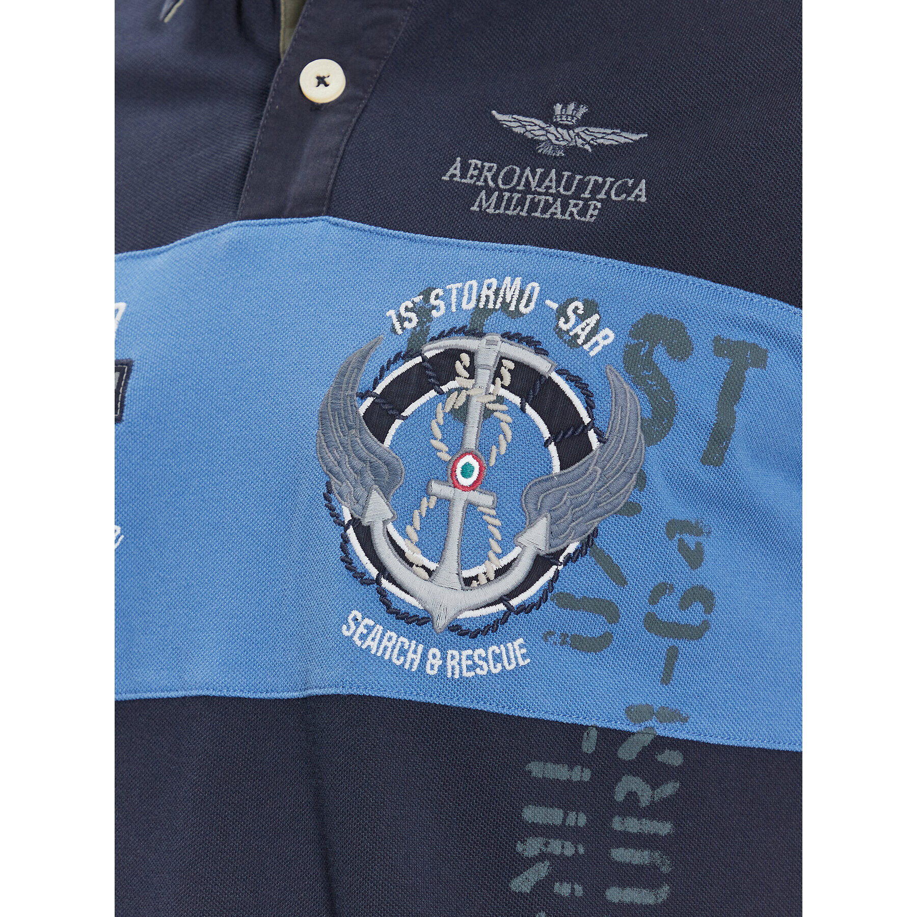 Aeronautica Militare Polokošile 231PO1683P310 Tmavomodrá Regular Fit - Pepit.cz