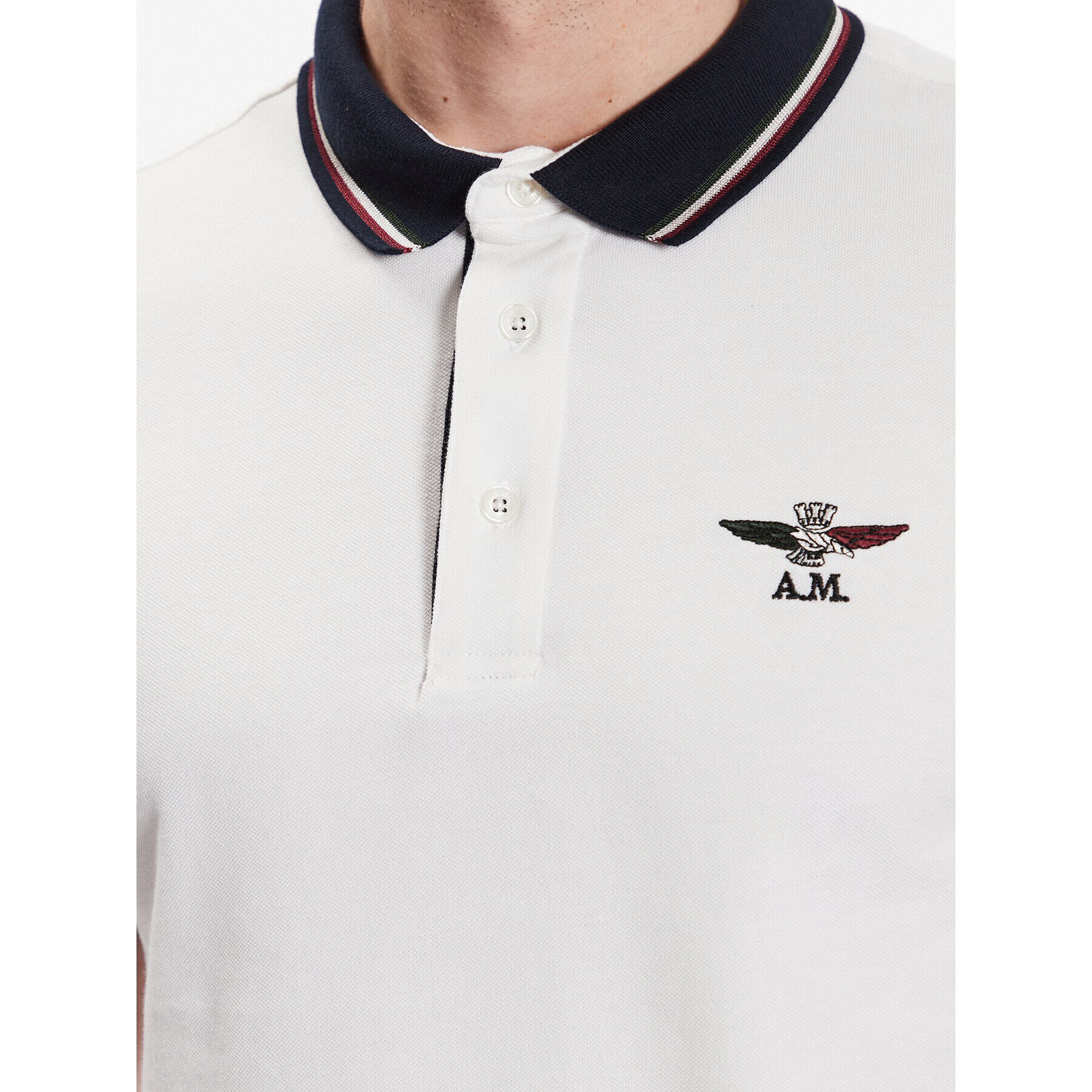 Aeronautica Militare Polokošile 231PO1692P315 Bílá Regular Fit - Pepit.cz