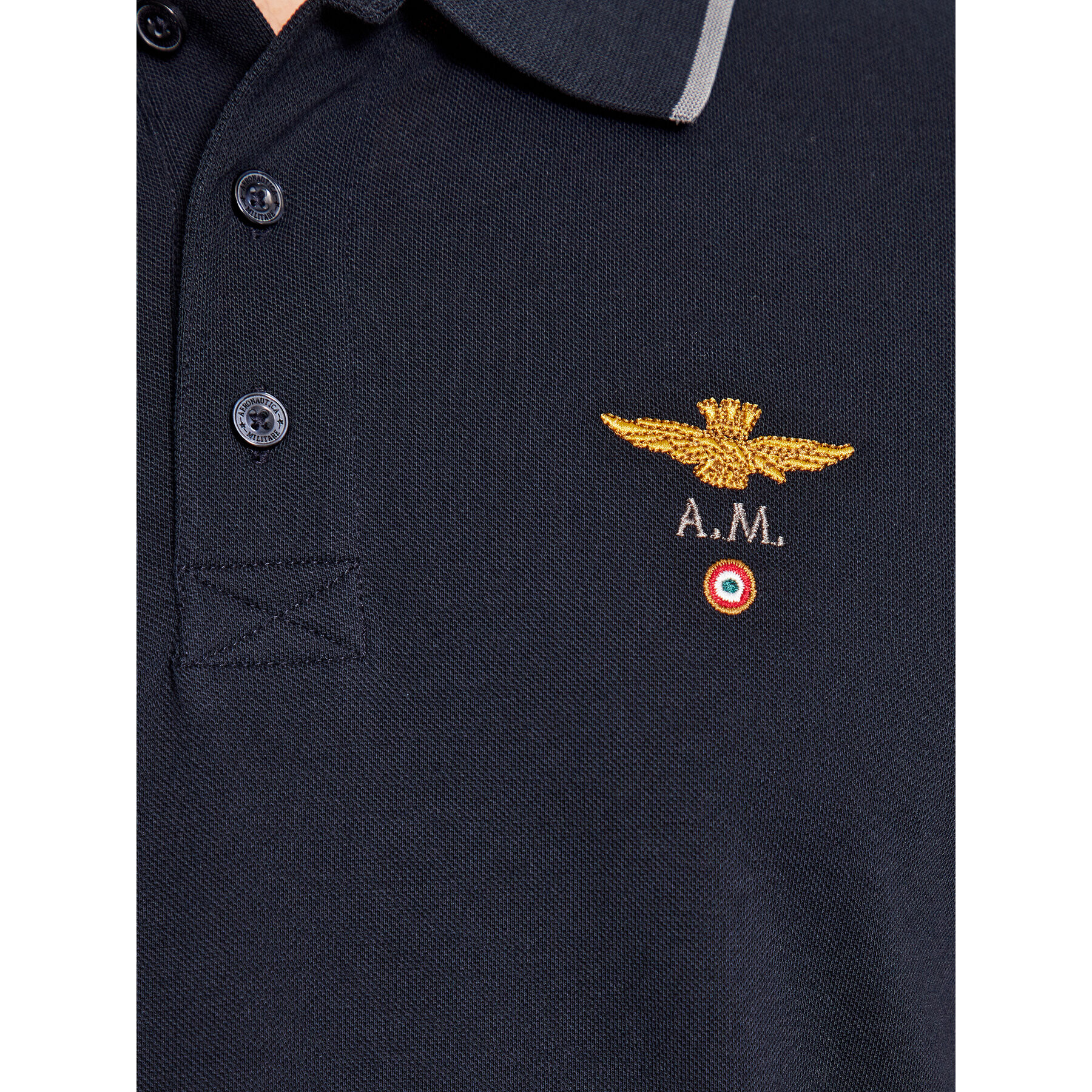 Aeronautica Militare Polokošile 232PO1308P82 Tmavomodrá Regular Fit - Pepit.cz