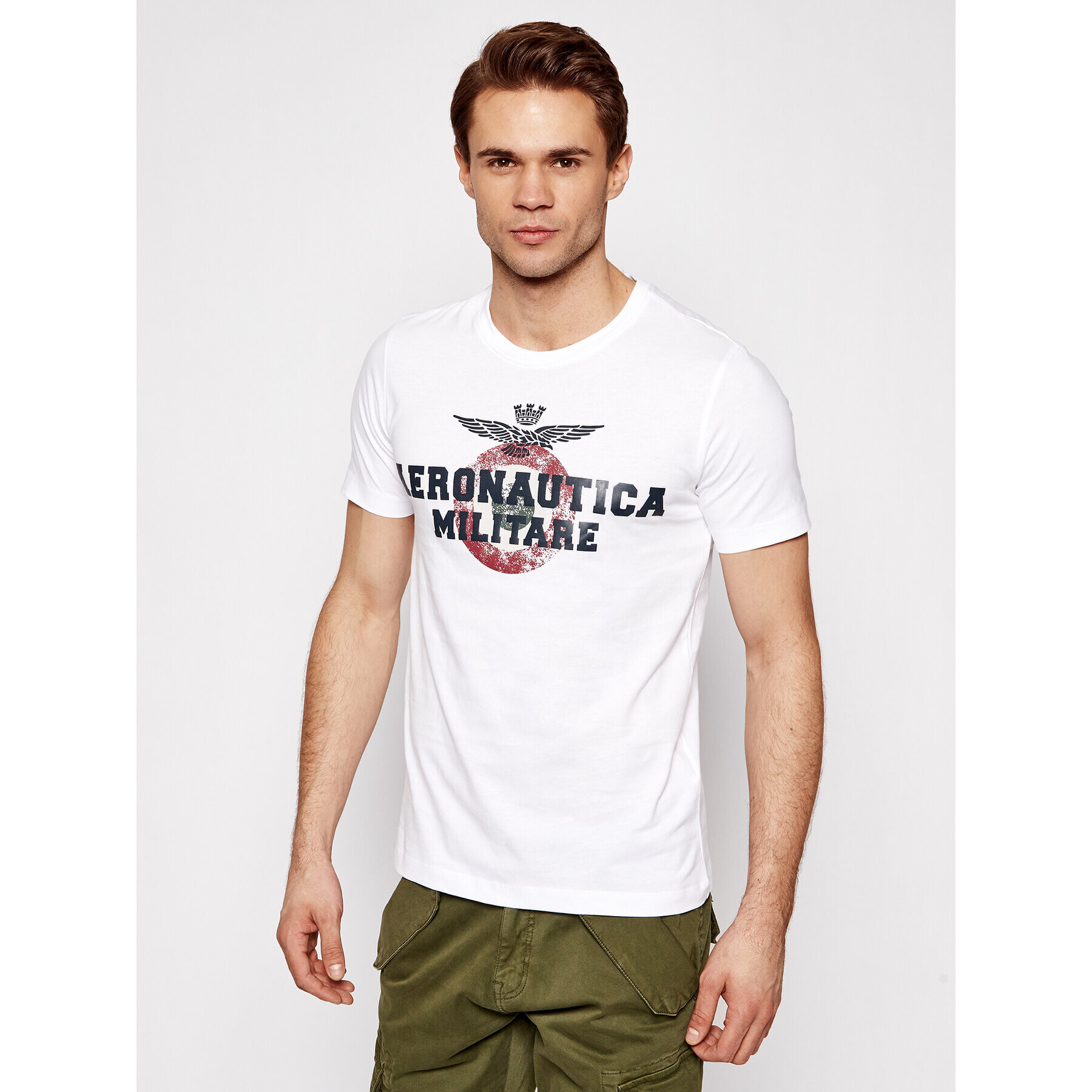 Aeronautica Militare T-Shirt 211TS1843J511 Bílá Regular Fit - Pepit.cz