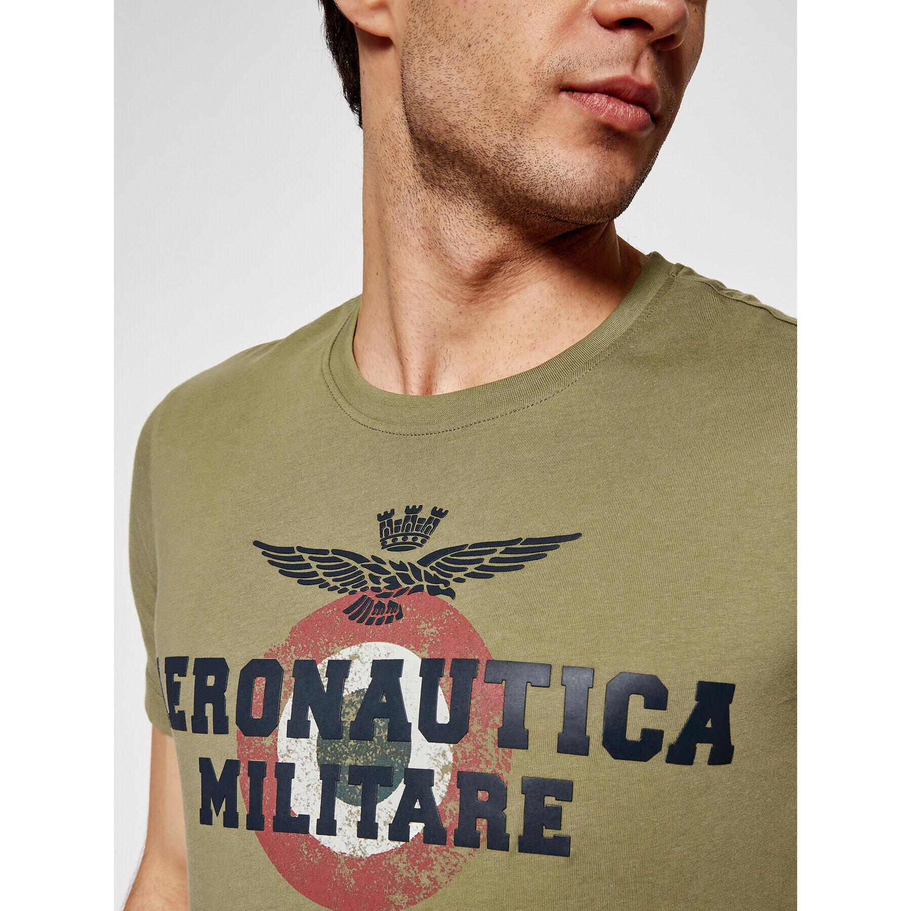 Aeronautica Militare T-Shirt 211TS1843J511 Zelená Regular Fit - Pepit.cz