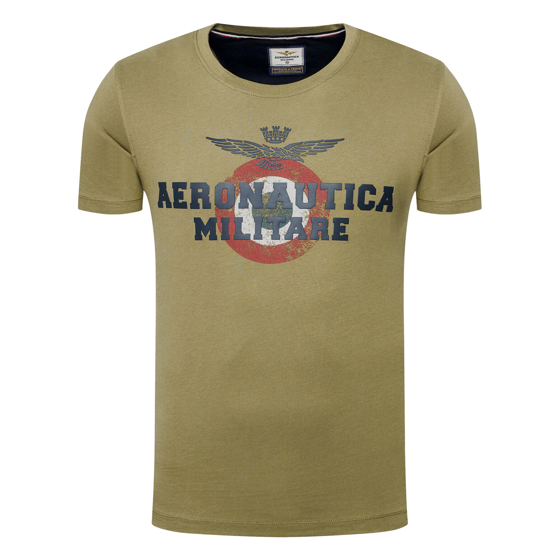 Aeronautica Militare T-Shirt 211TS1843J511 Zelená Regular Fit - Pepit.cz