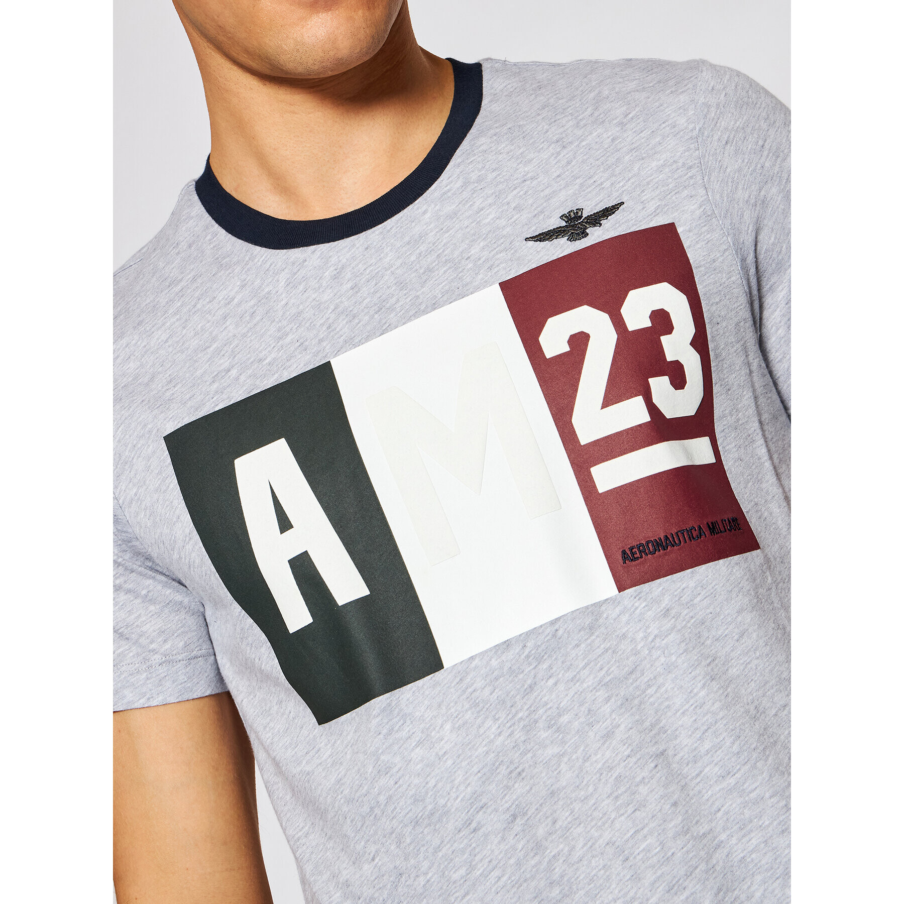 Aeronautica Militare T-Shirt 211TS1866J492 Šedá Regular Fit - Pepit.cz