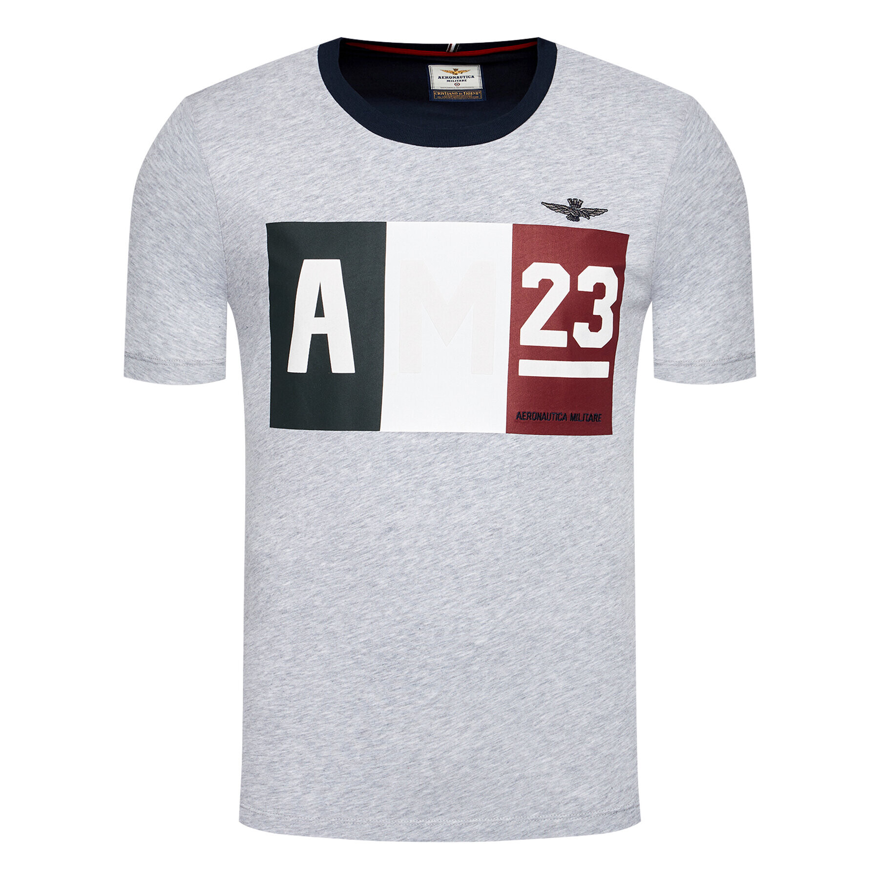 Aeronautica Militare T-Shirt 211TS1866J492 Šedá Regular Fit - Pepit.cz