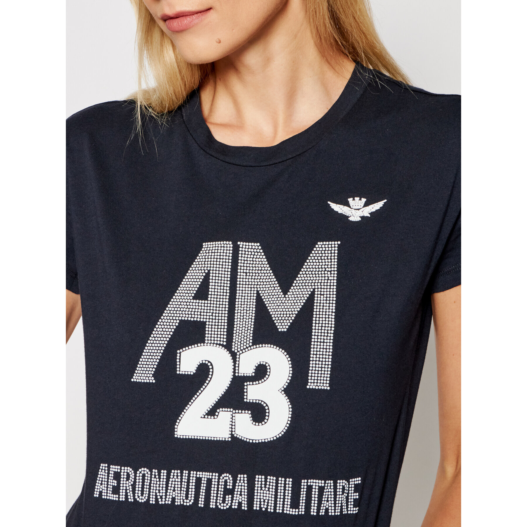 Aeronautica Militare T-Shirt 211TS1871DJ510 Tmavomodrá Regular Fit - Pepit.cz