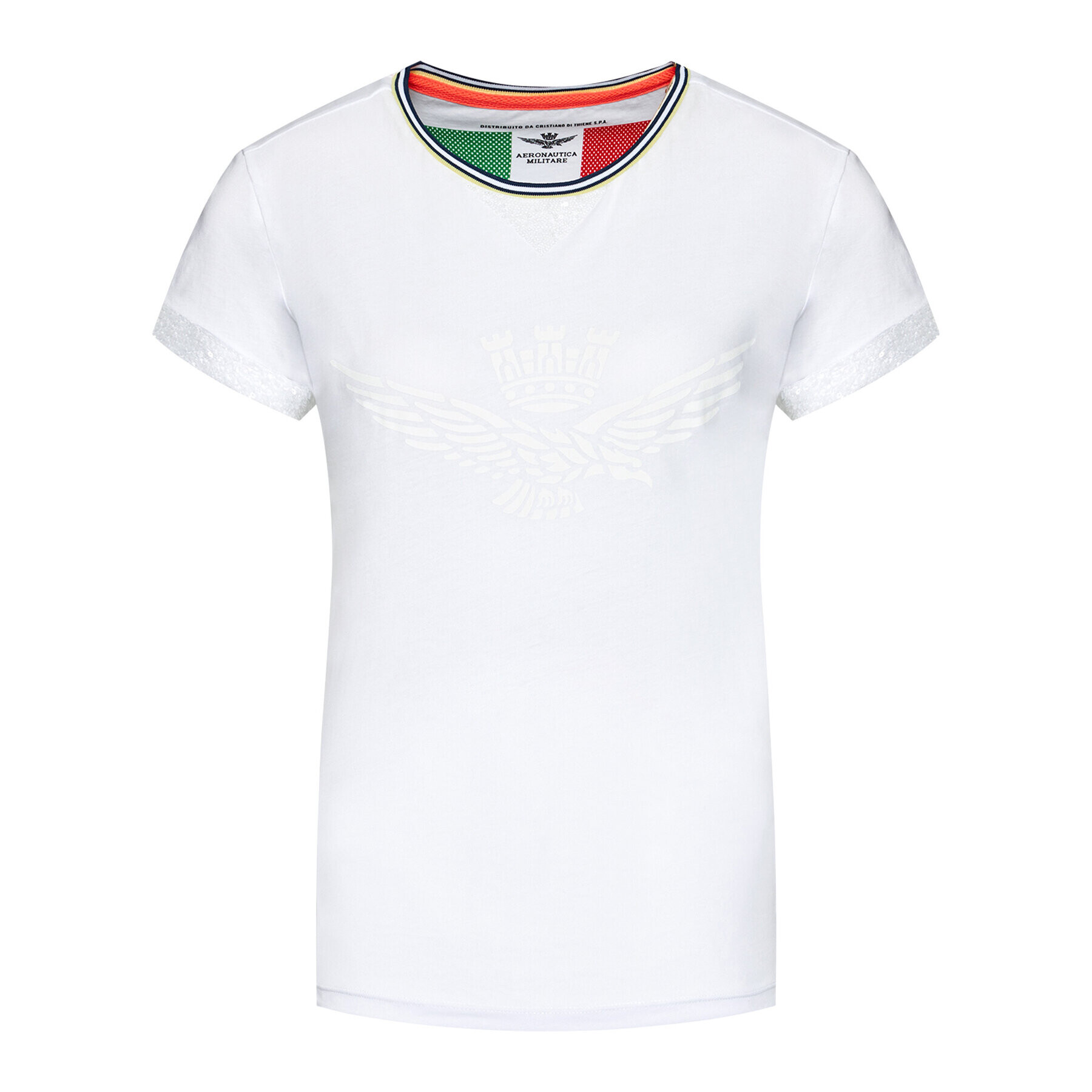 Aeronautica Militare T-Shirt 211TS1874DJ510 Bílá Regular Fit - Pepit.cz