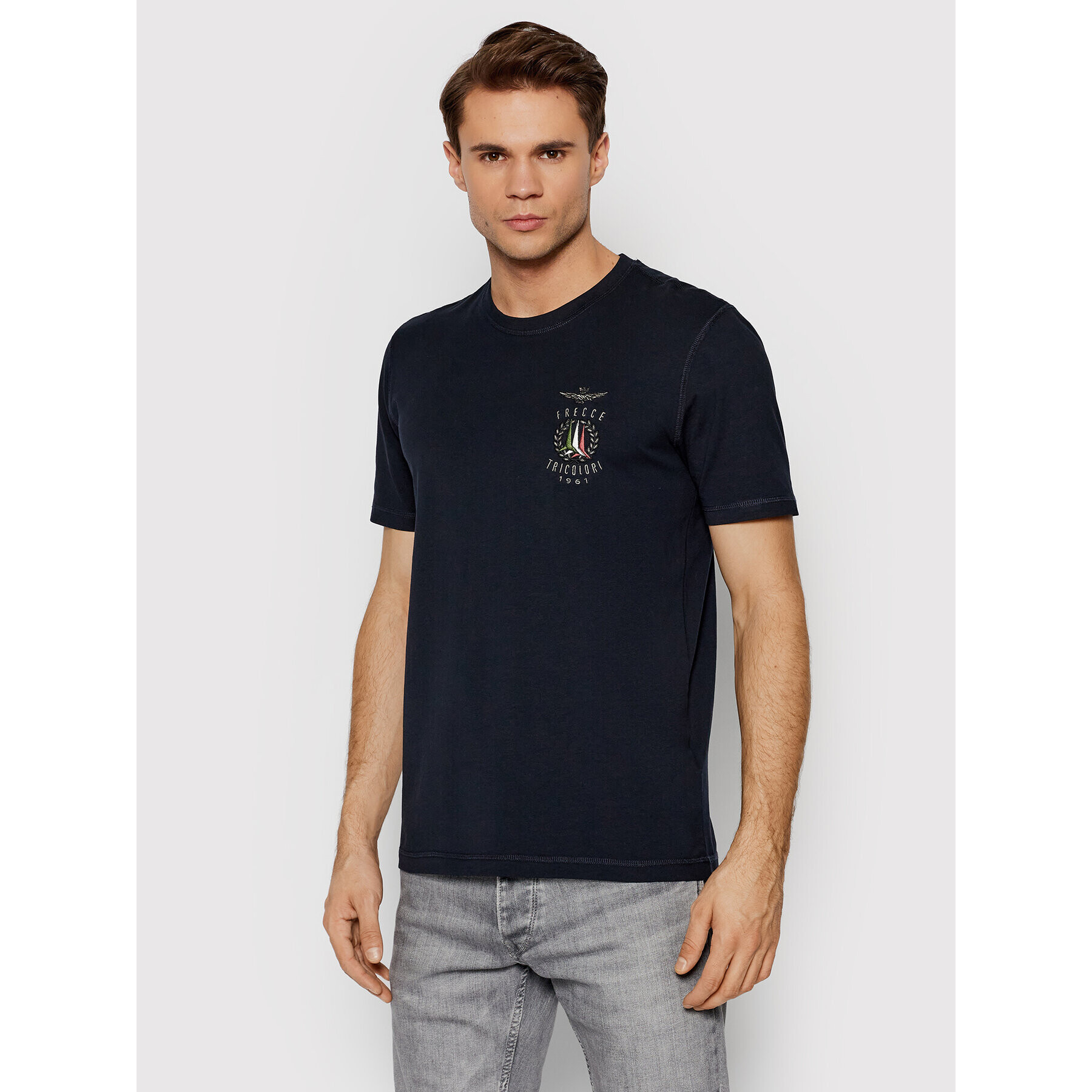 Aeronautica Militare T-Shirt 212TS1893J507 Tmavomodrá Regular Fit - Pepit.cz