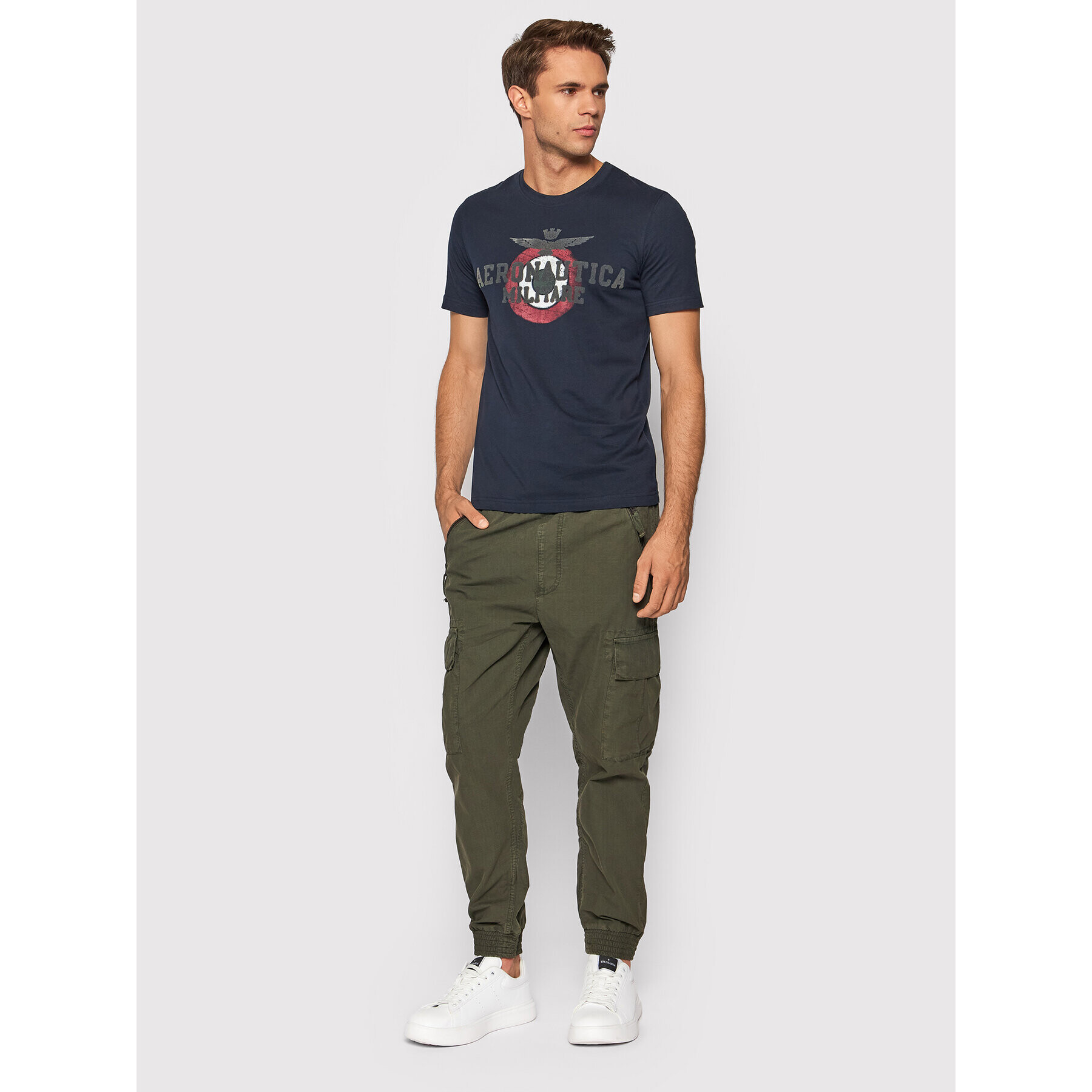 Aeronautica Militare T-Shirt 212TS1901J511 Tmavomodrá Regular Fit - Pepit.cz