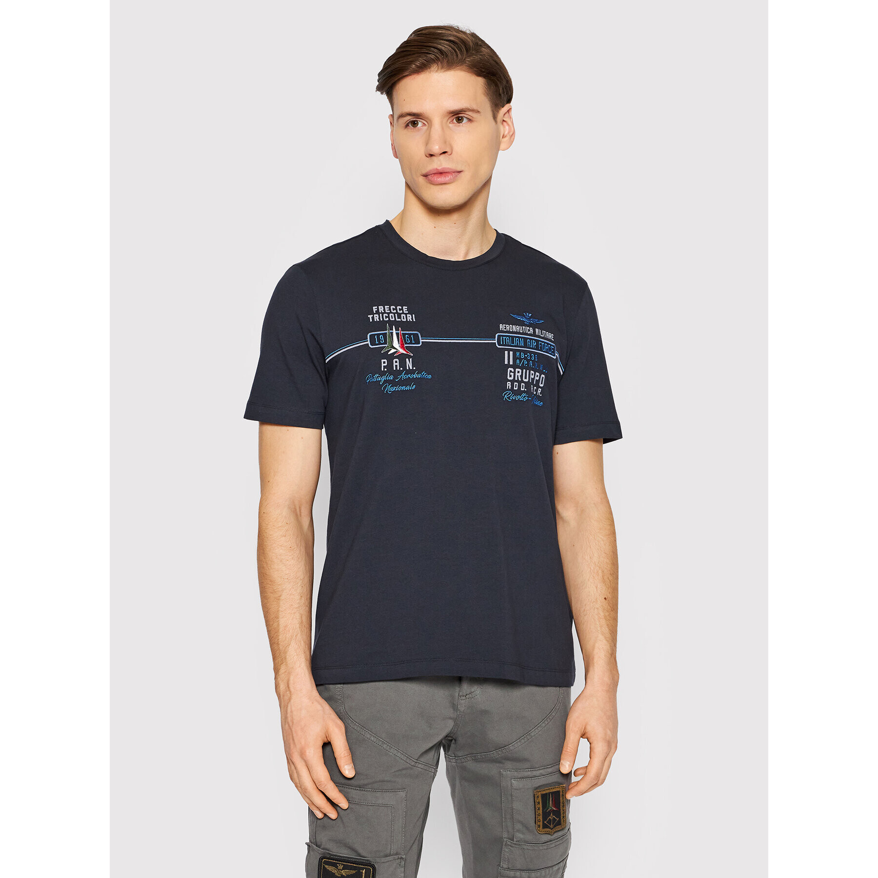 Aeronautica Militare T-Shirt 221TS1941J534 Tmavomodrá Regular Fit - Pepit.cz