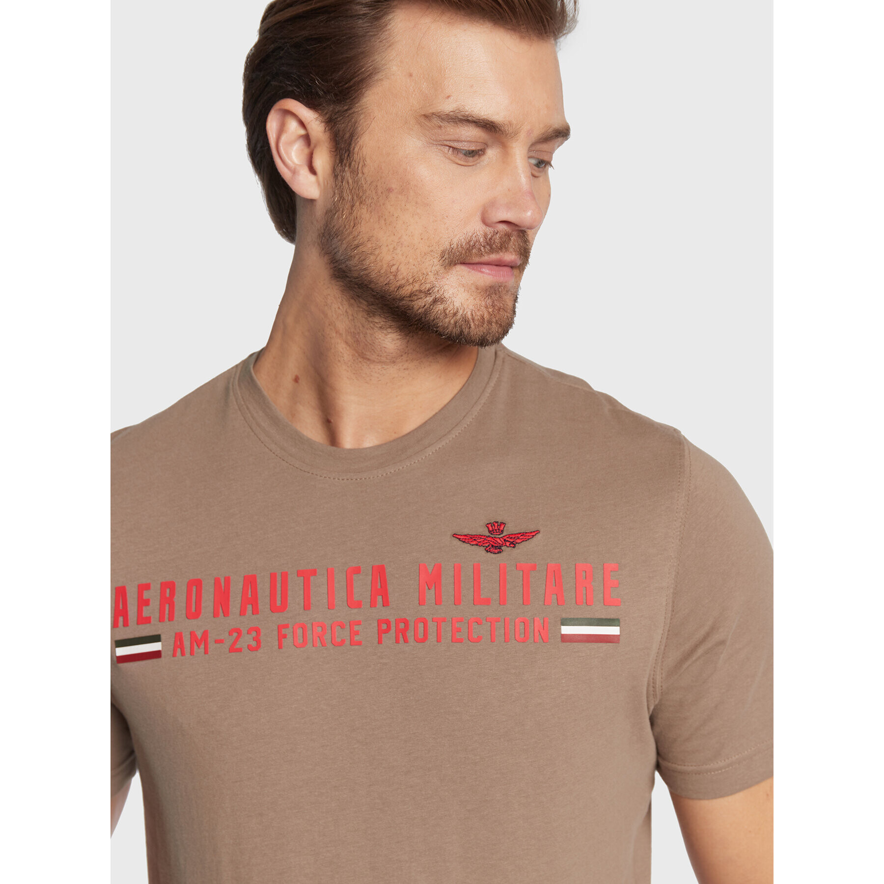 Aeronautica Militare T-Shirt 222TS1942J538 Béžová Regular Fit - Pepit.cz