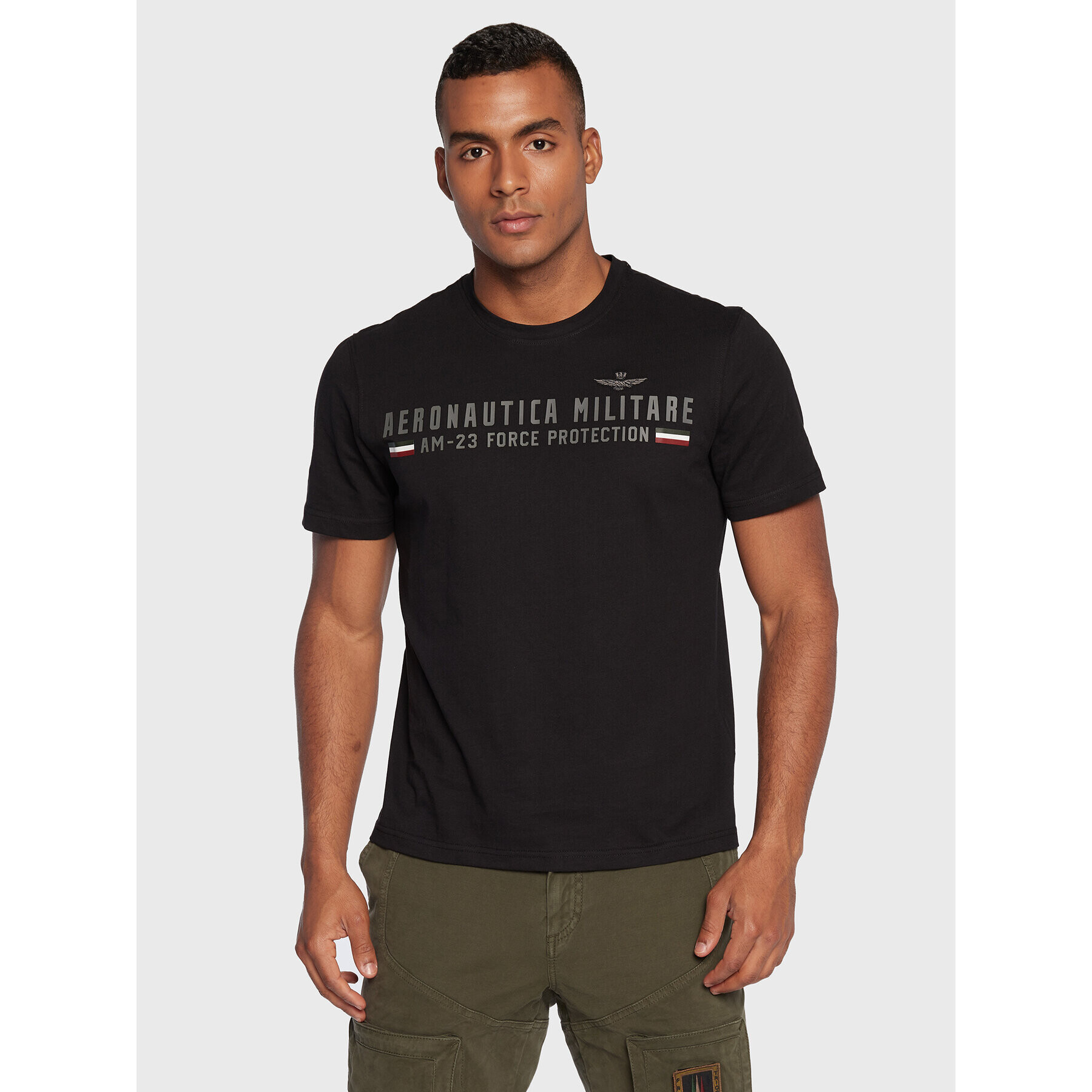 Aeronautica Militare T-Shirt 222TS1942J538 Černá Regular Fit - Pepit.cz