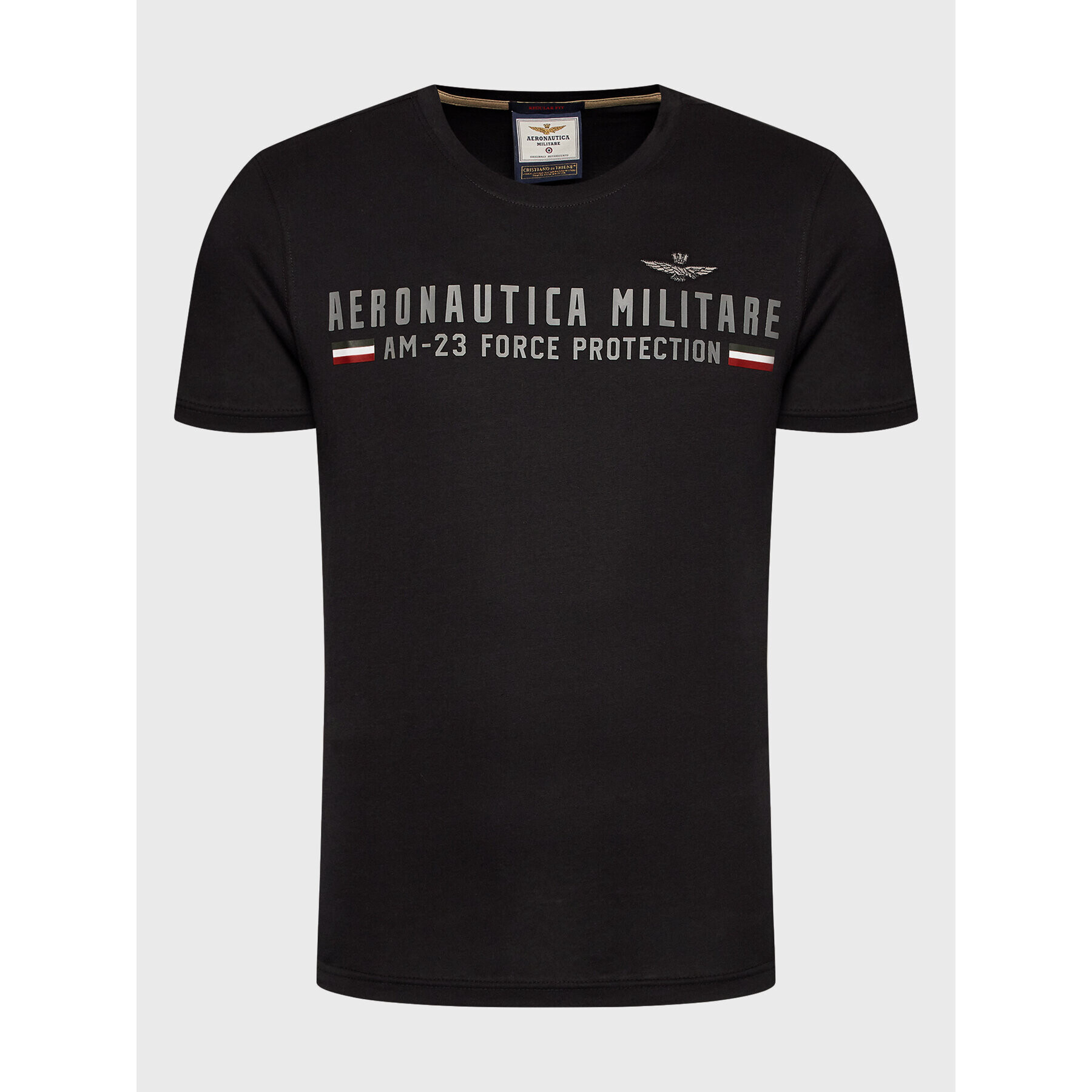 Aeronautica Militare T-Shirt 222TS1942J538 Černá Regular Fit - Pepit.cz