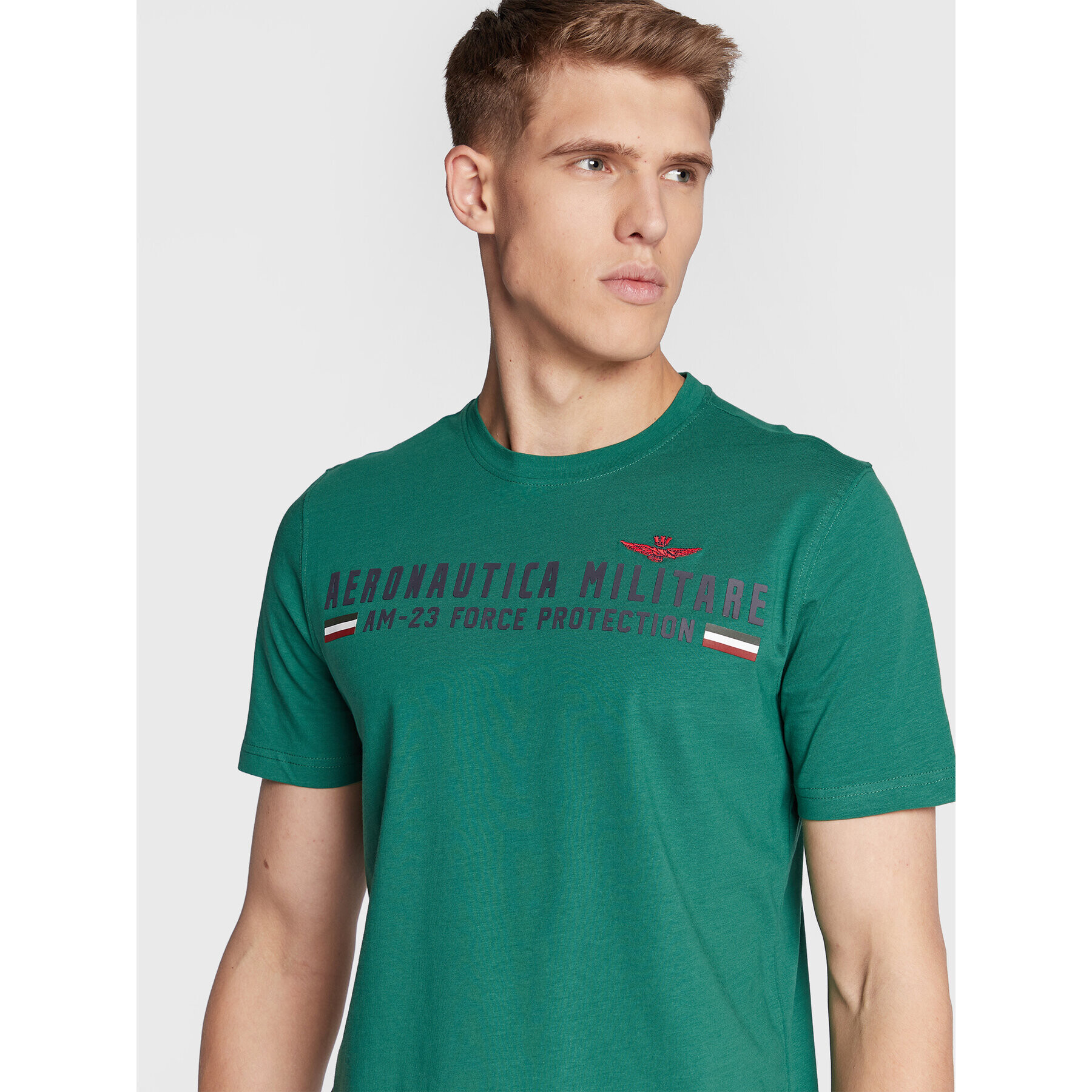 Aeronautica Militare T-Shirt 222TS1942J538 Zelená Regular Fit - Pepit.cz