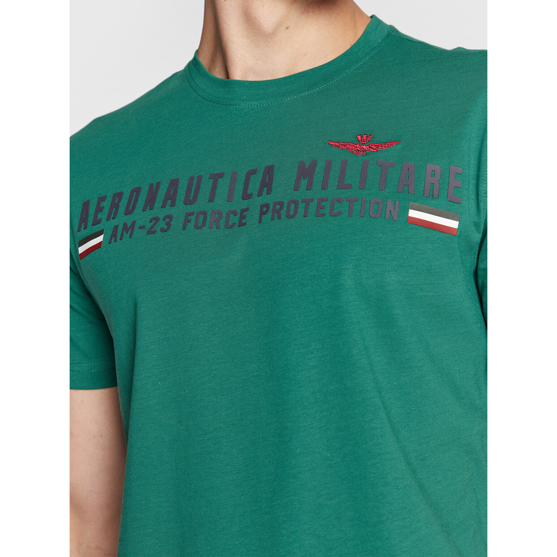 Aeronautica Militare T-Shirt 222TS1942J538 Zelená Regular Fit - Pepit.cz