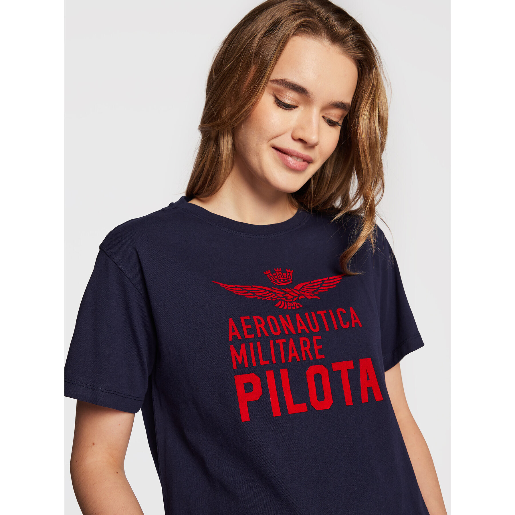 Aeronautica Militare T-Shirt 222TS1990DJ550 Tmavomodrá Regular Fit - Pepit.cz