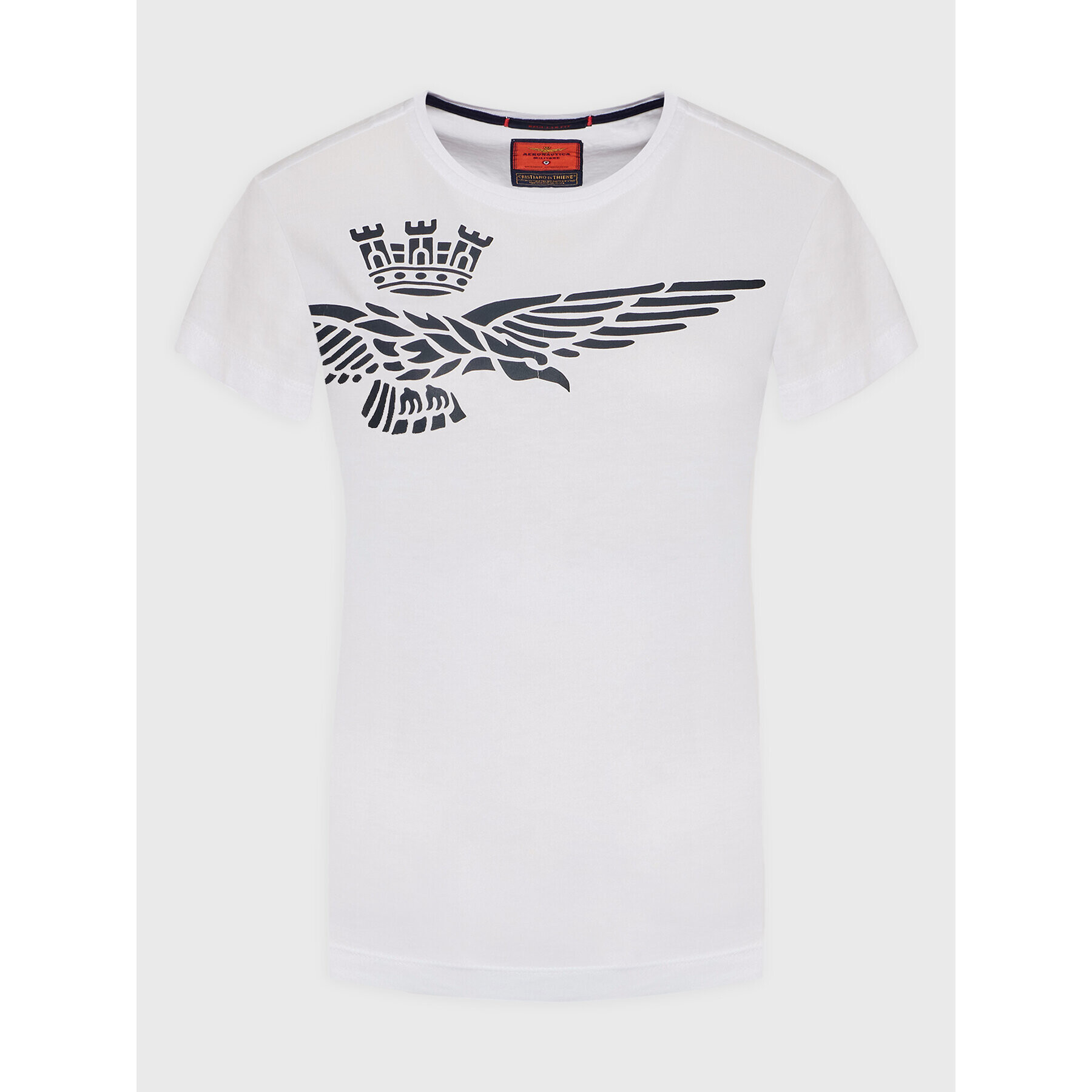 Aeronautica Militare T-Shirt 222TS1992DJ550 Bílá Regular Fit - Pepit.cz