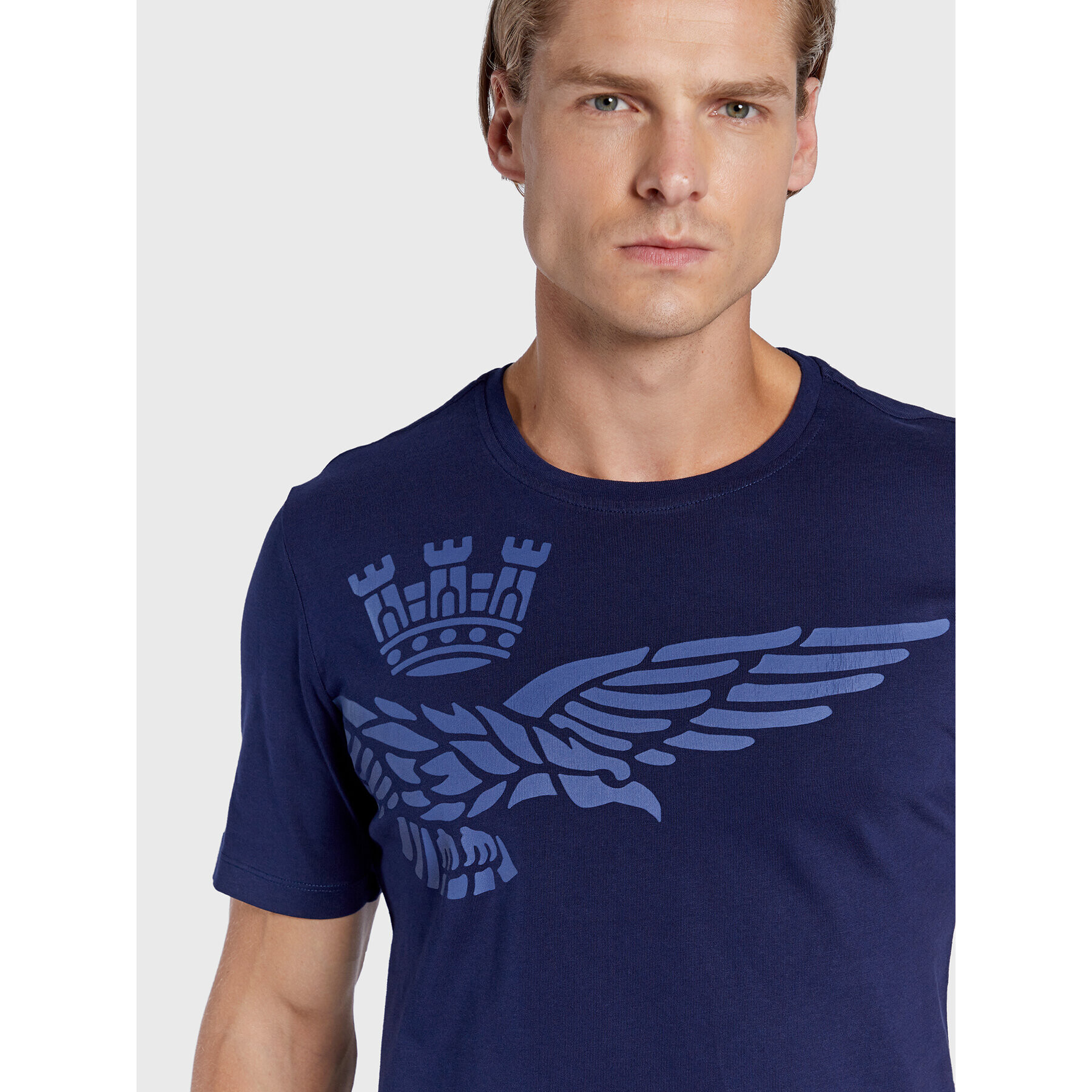 Aeronautica Militare T-Shirt 222TS1992J550 Tmavomodrá Regular Fit - Pepit.cz