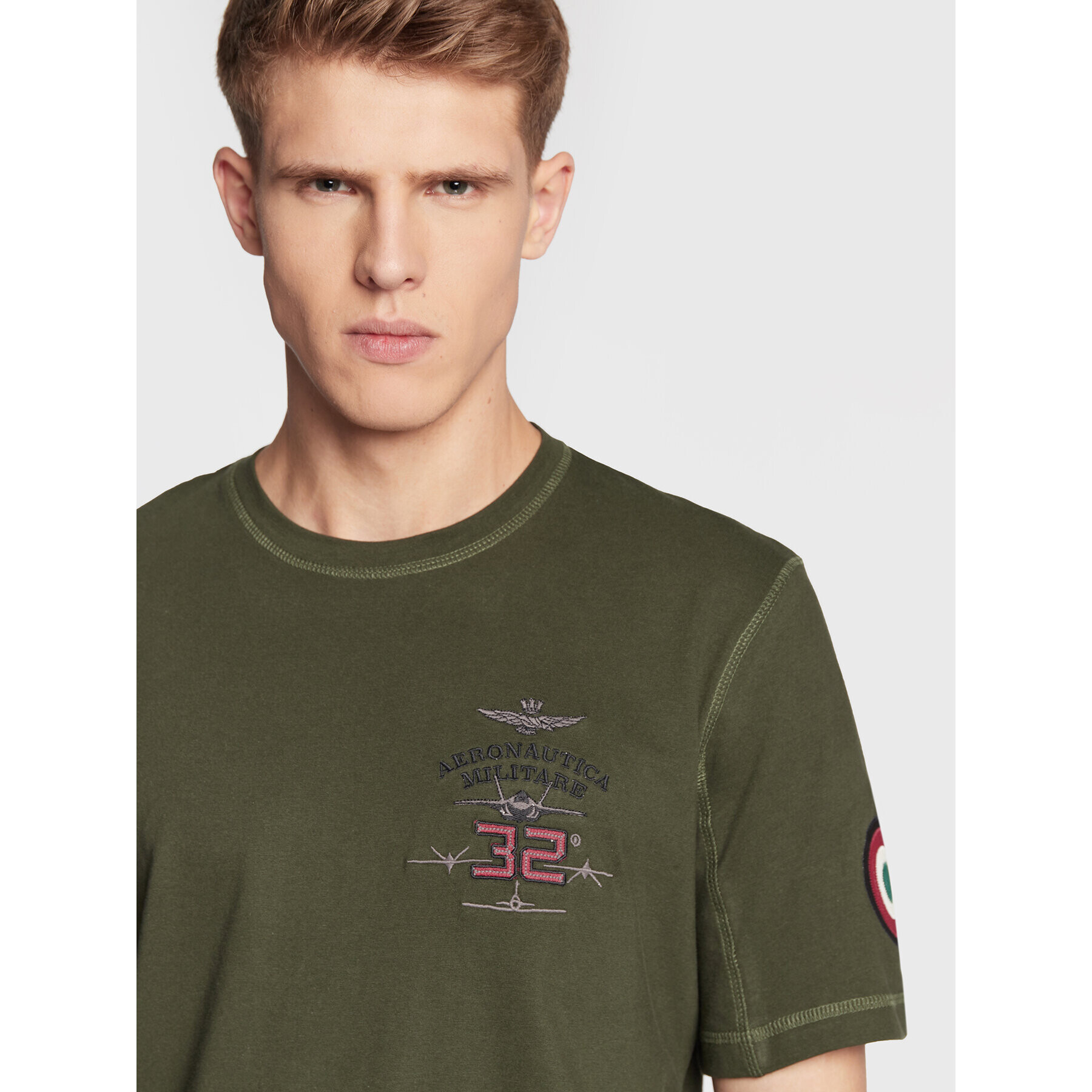 Aeronautica Militare T-Shirt 222TS2007J568 Zelená Regular Fit - Pepit.cz