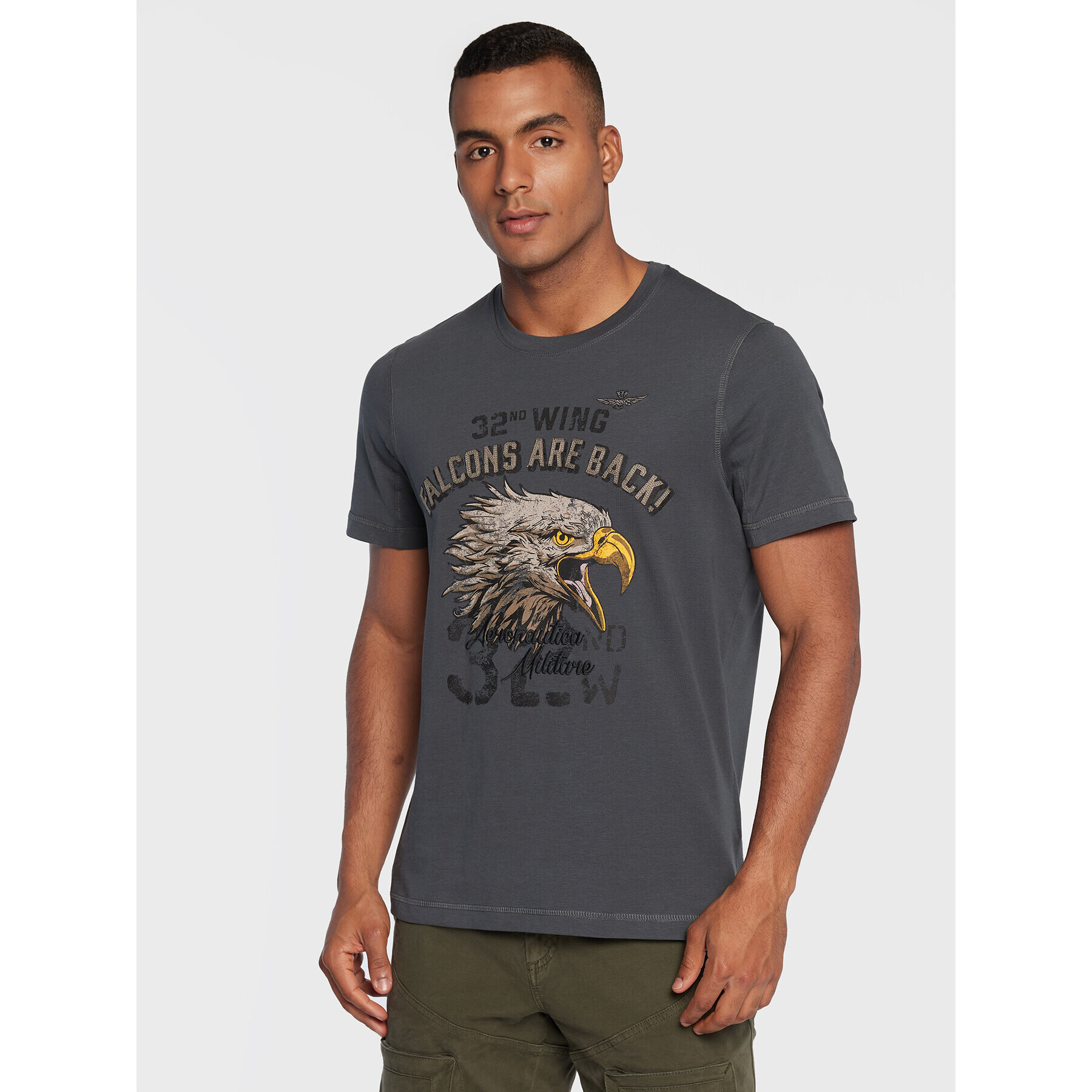 Aeronautica Militare T-Shirt 222TS2014J569 Šedá Regular Fit - Pepit.cz