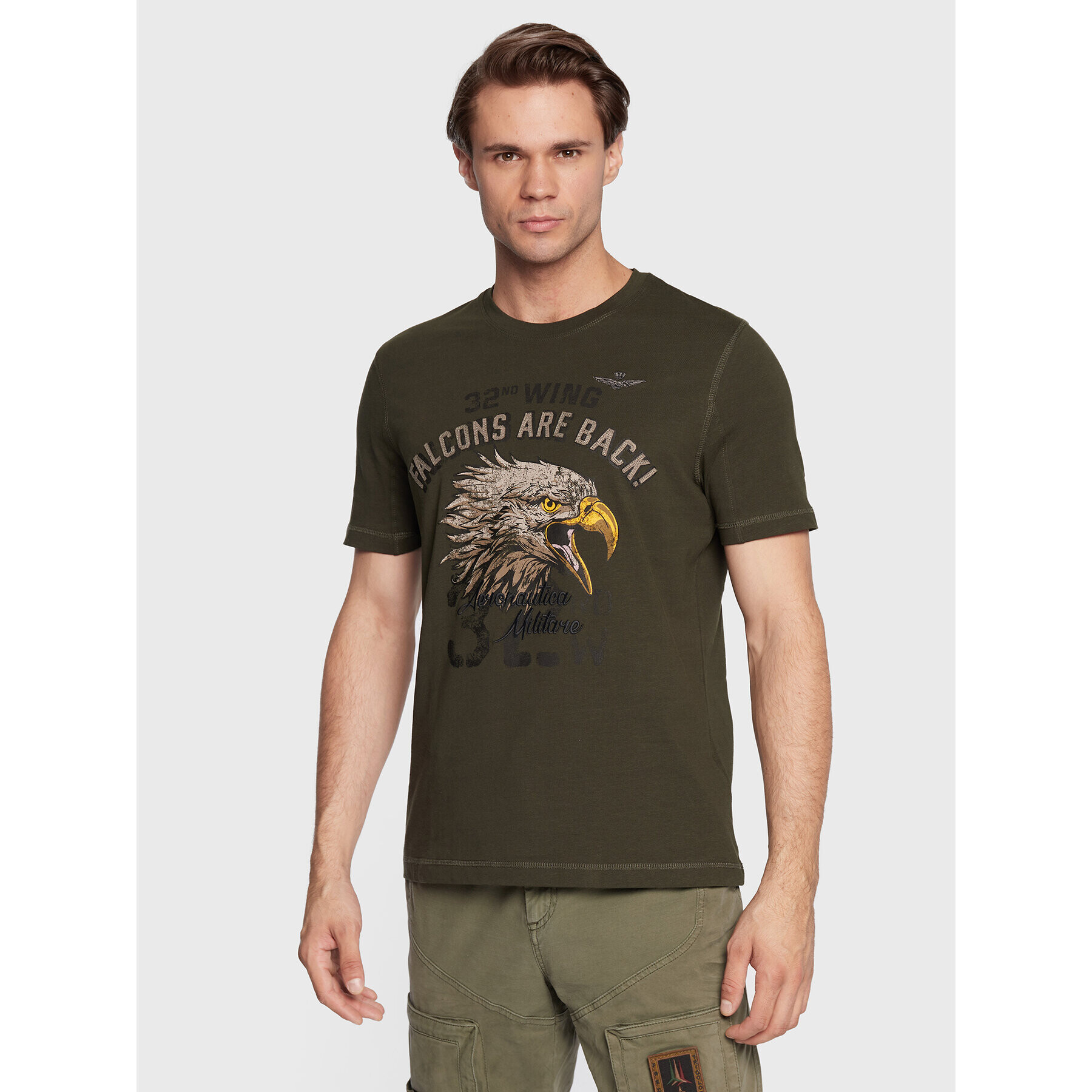 Aeronautica Militare T-Shirt 222TS2014J569 Zelená Regular Fit - Pepit.cz