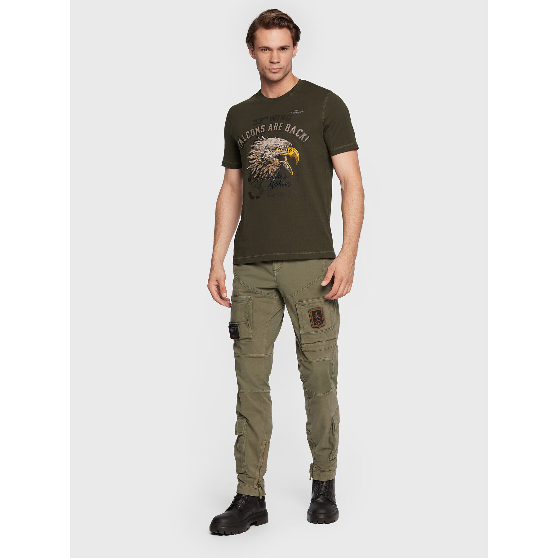 Aeronautica Militare T-Shirt 222TS2014J569 Zelená Regular Fit - Pepit.cz