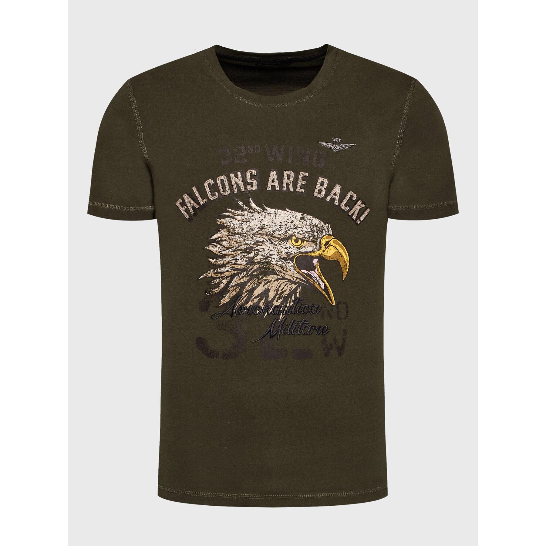 Aeronautica Militare T-Shirt 222TS2014J569 Zelená Regular Fit - Pepit.cz